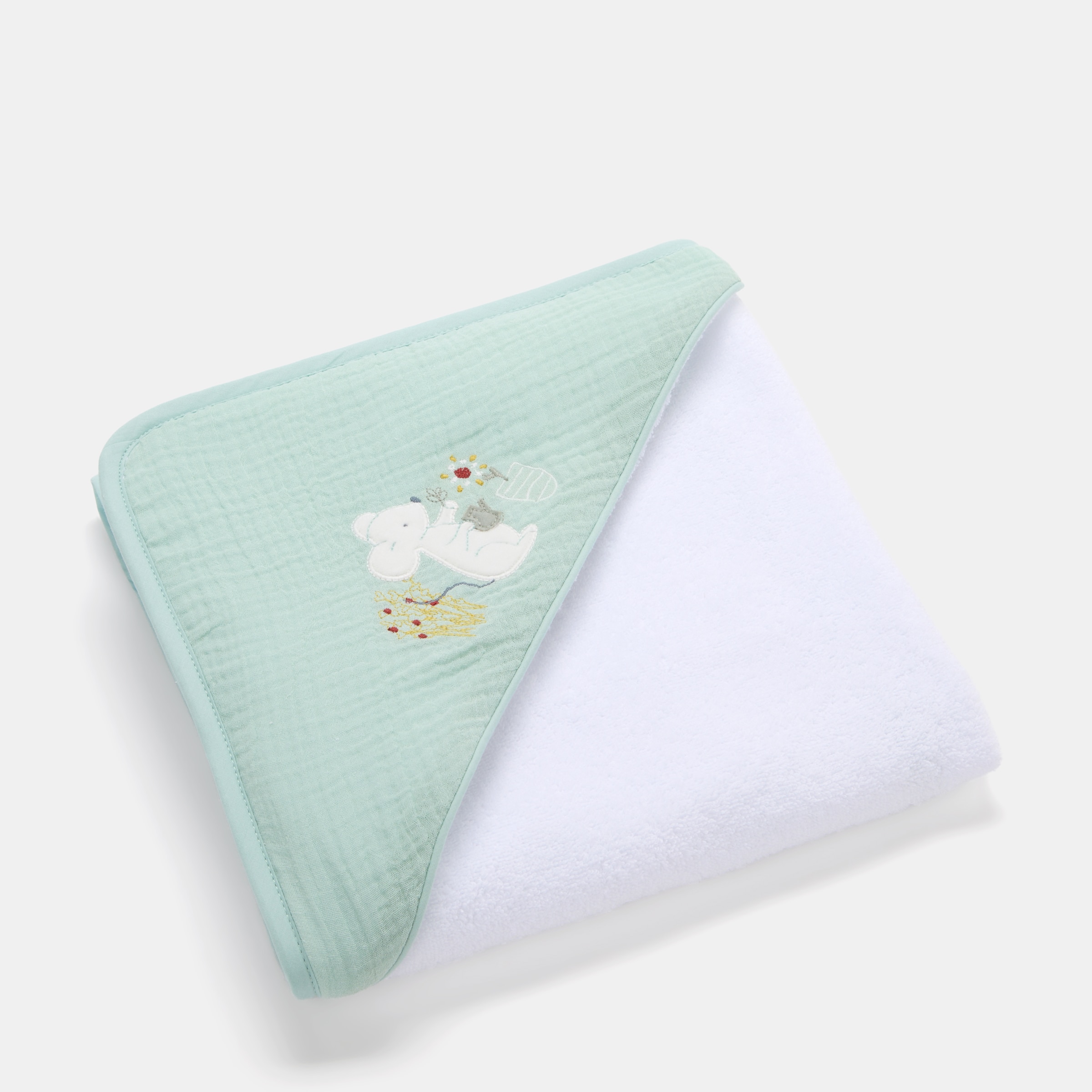 Imagem 0 de Capa de Banho Cotton Juice Baby Home Coleção Sésamo estampado ratinhos jardineiros