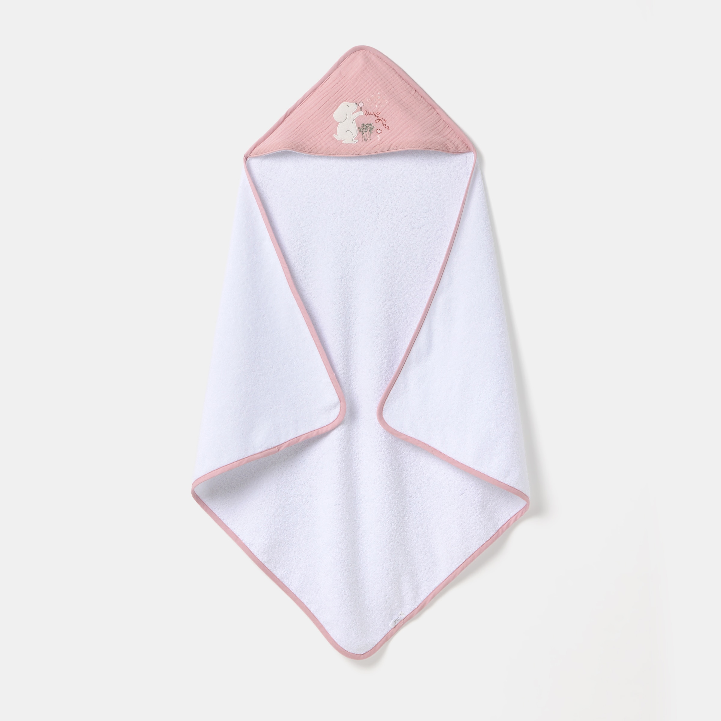 Capa de Banho Cotton Juice Baby Home Coleção Sésamo estampado cãezinhos Rosa antigo-2