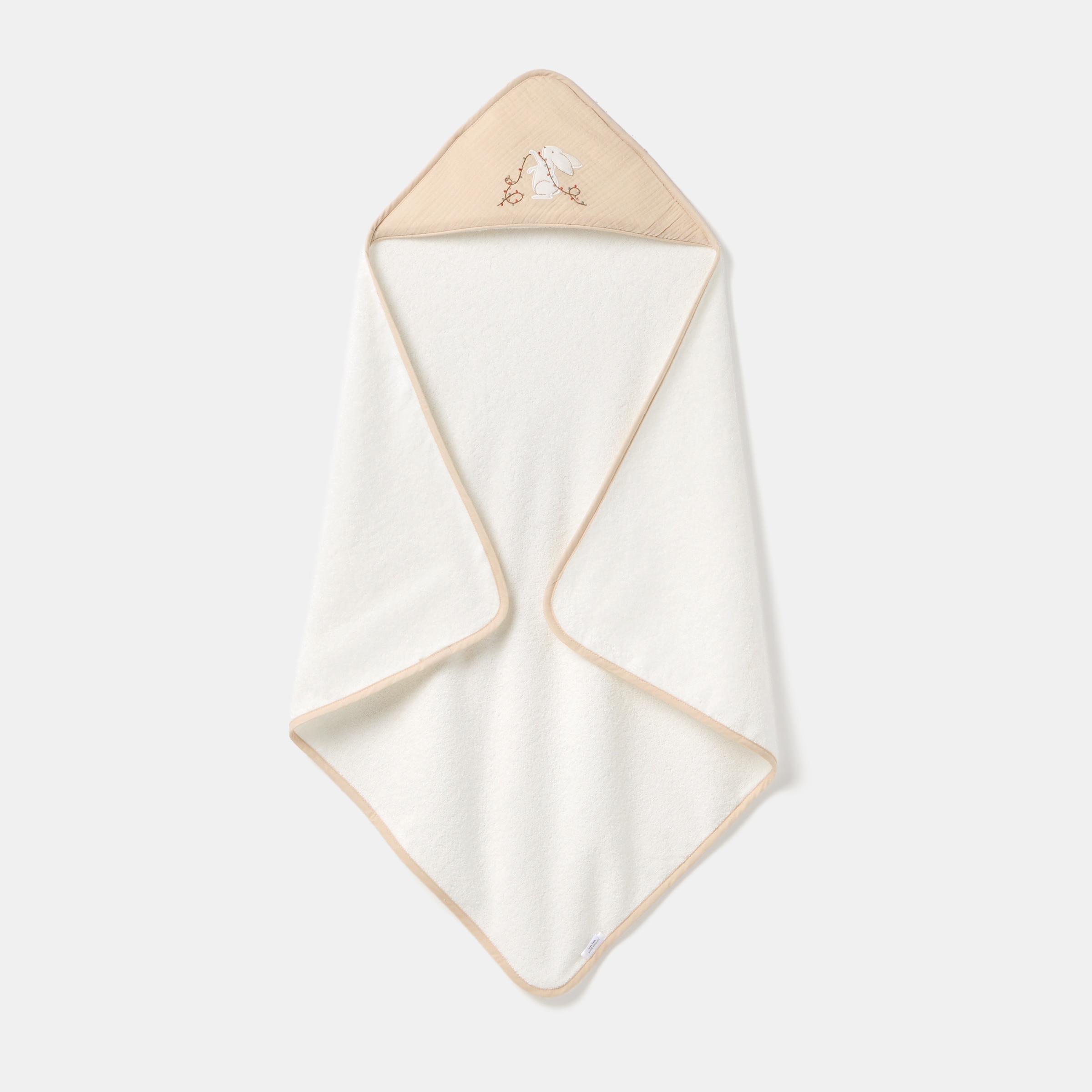 Capa de Banho Cotton Juice Baby Home Coleção Sésamo estampado coelhos Natural-2
