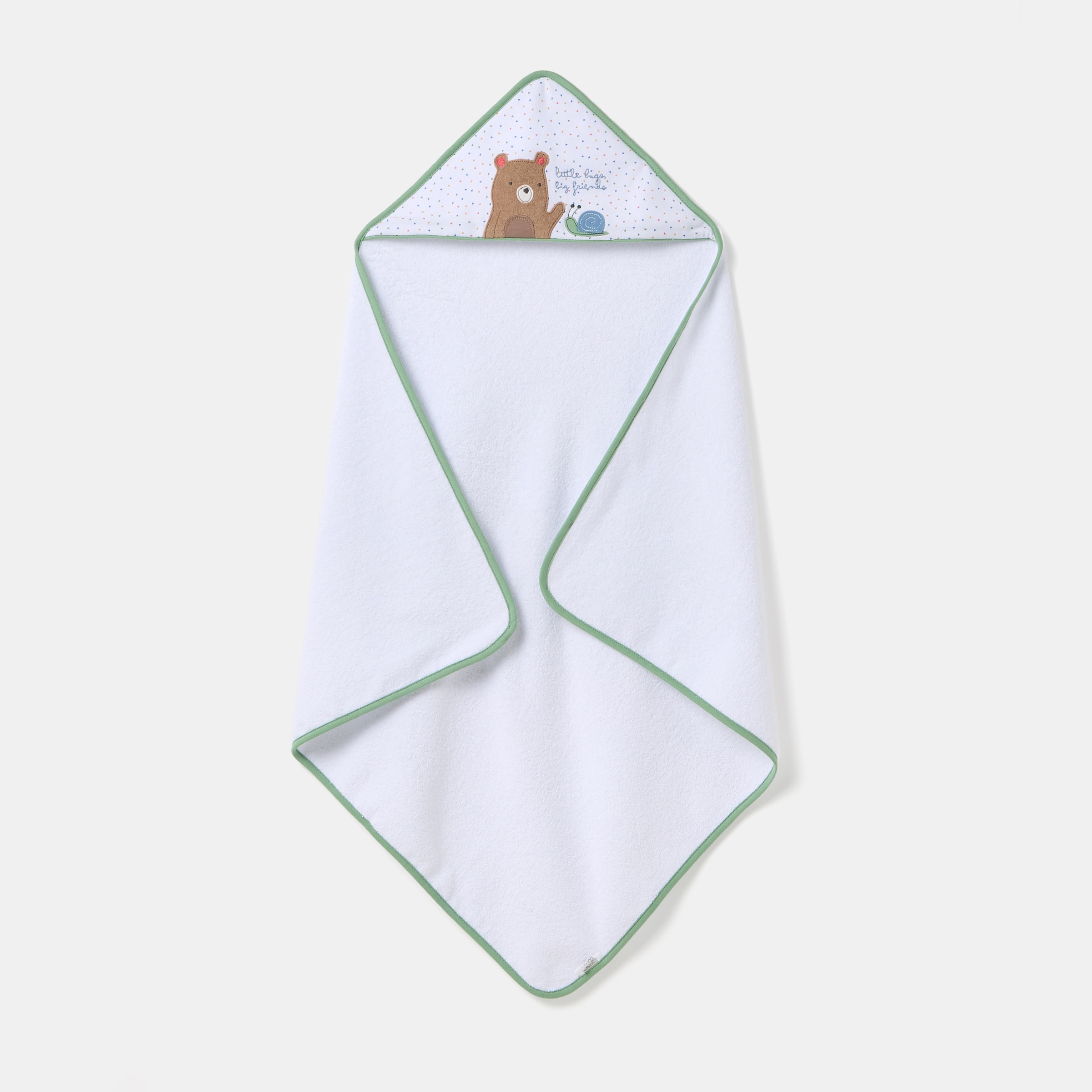 Toalha de banho Bbest, coleção Little Bugs urso 80 x 80 cm Verde Primavera-2