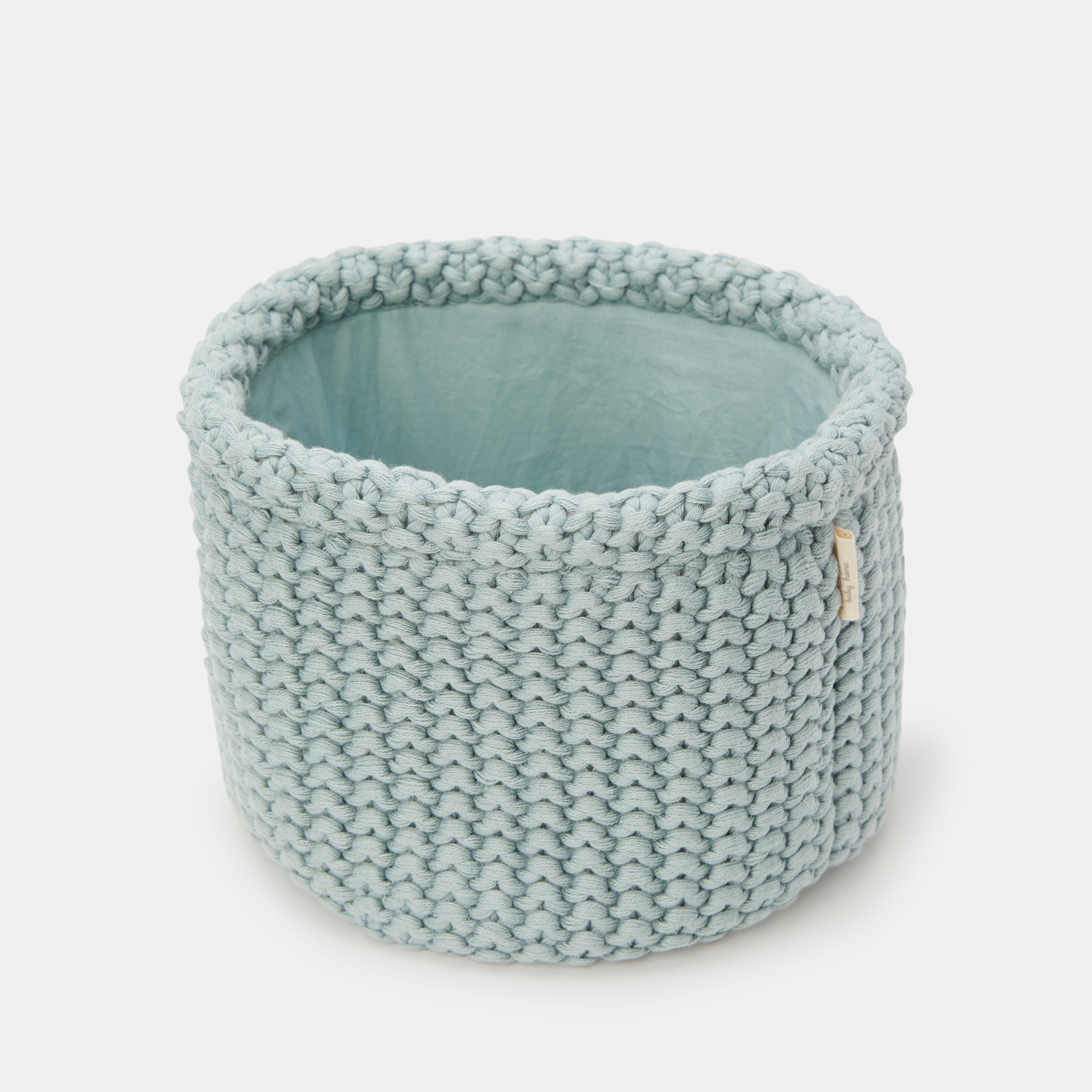 Cesta Redonda 20*15 cm Tricot Verde-1