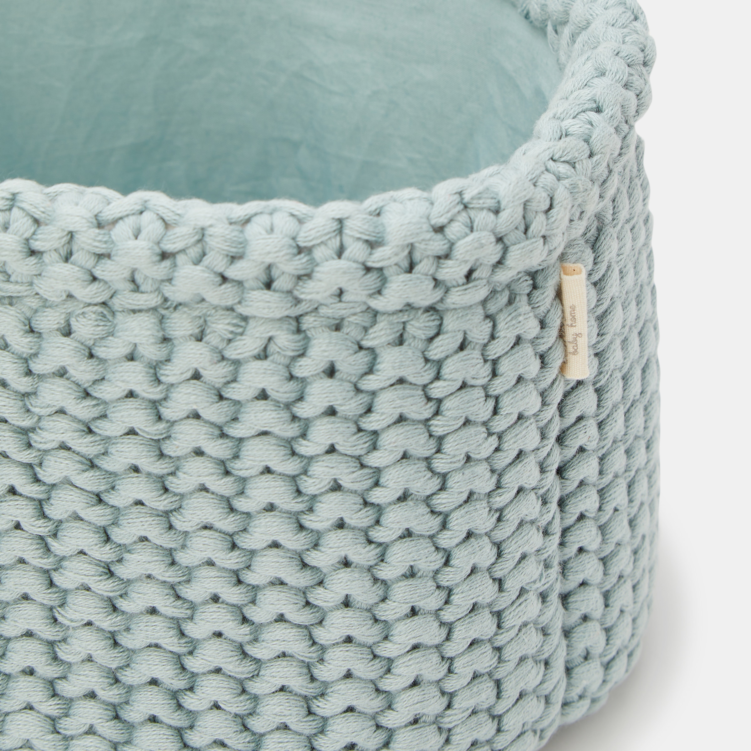 Cesta Redonda 20*15 cm Tricot Verde-2