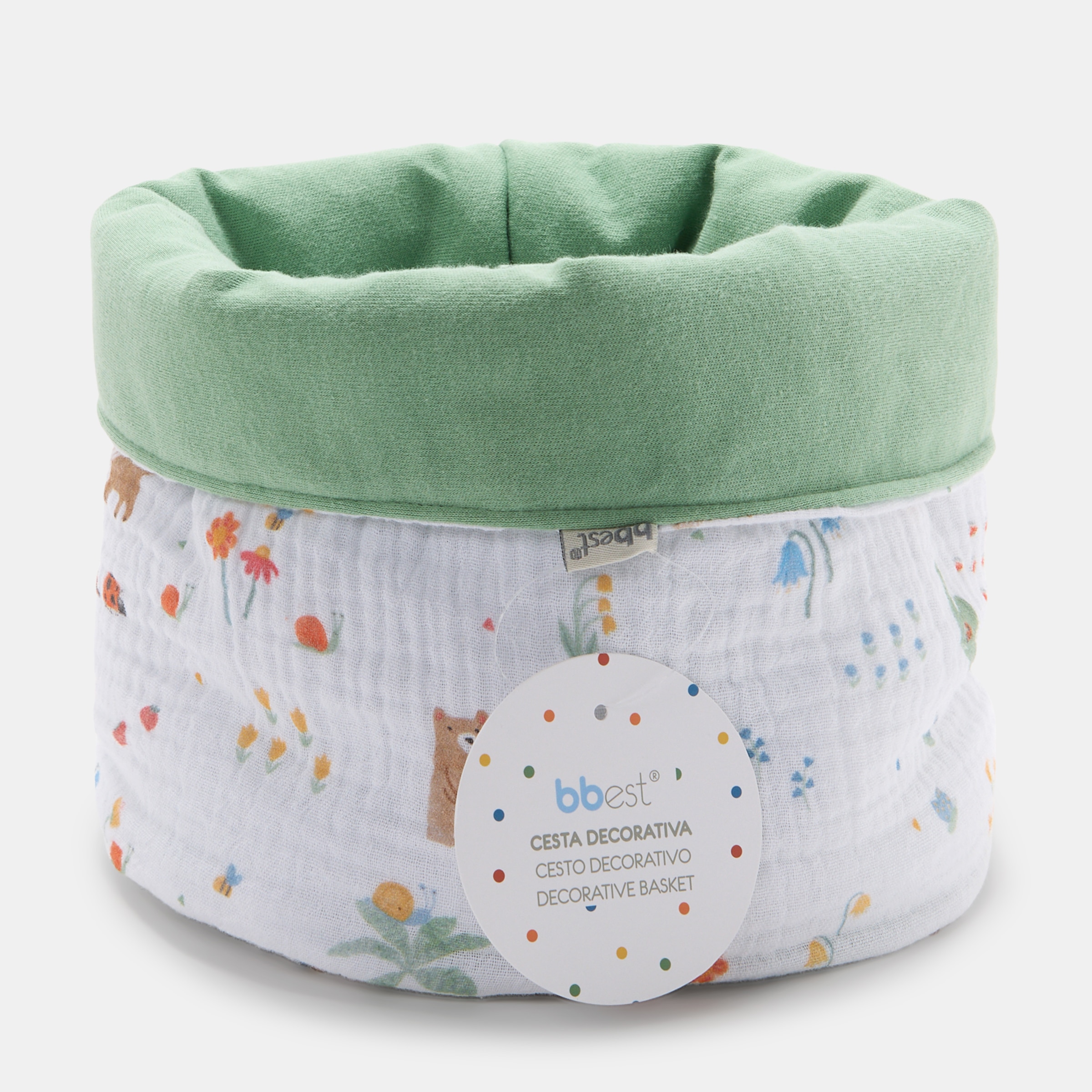 Cesto organizador Bbest da coleção Little Bugs 20 x 20 cm Multicolor-4