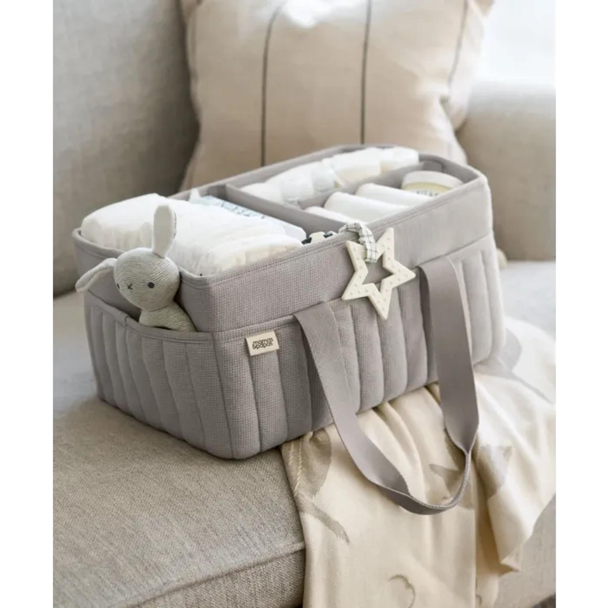 Cesta organizador pañales Mamas and Papas - Gris claro Gris claro-5