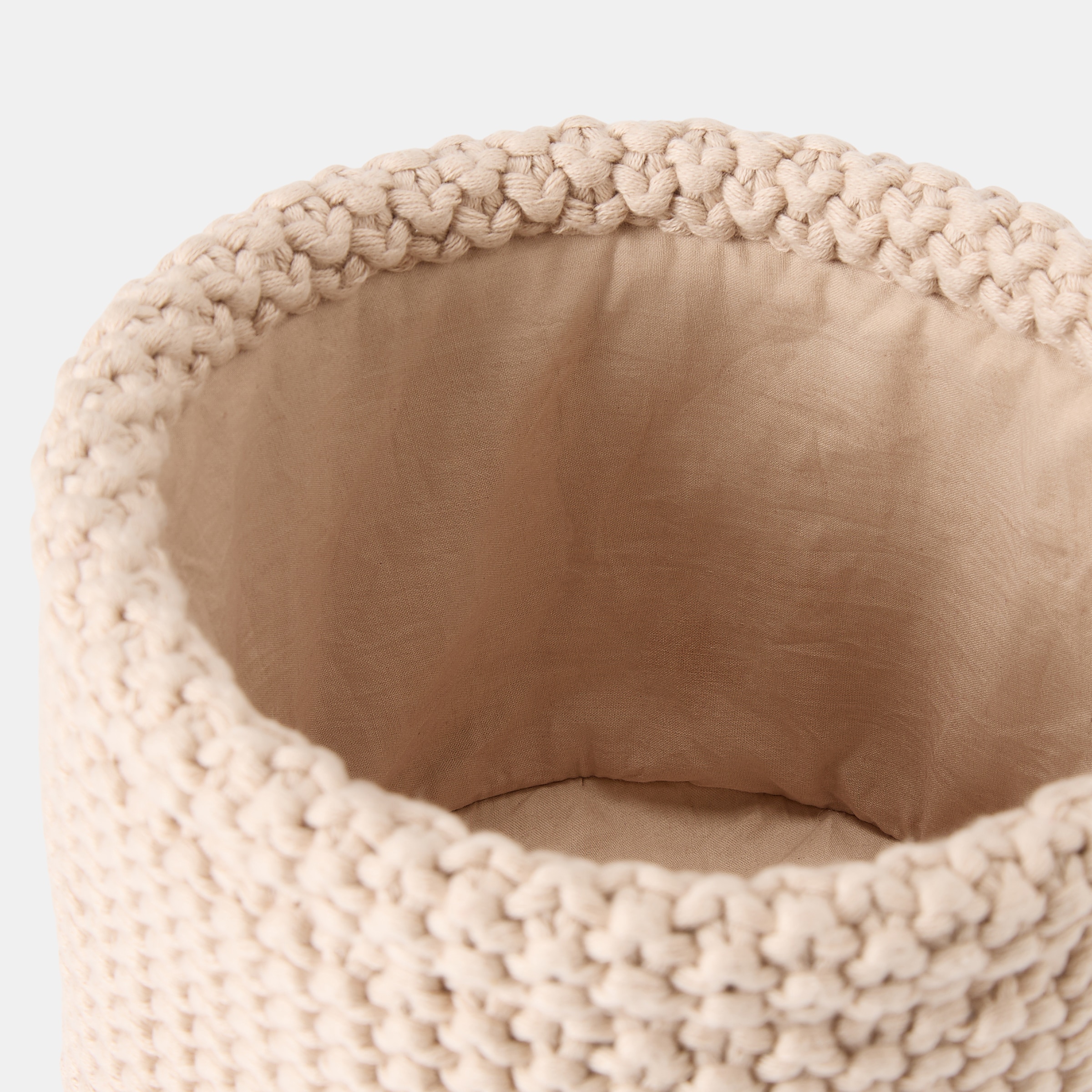Cesta Redonda 20*15 cm Tricot Cru-2