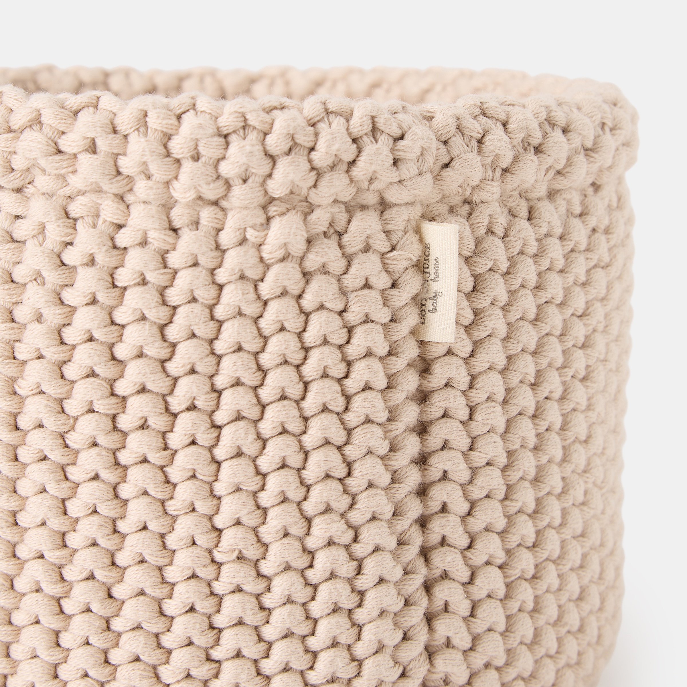 Cesta Redonda 20*15 cm Tricot Cru-3