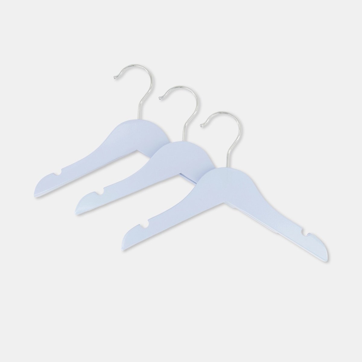 Pack de 3 Cabides de Bebé em Madeira Azul-celeste-2