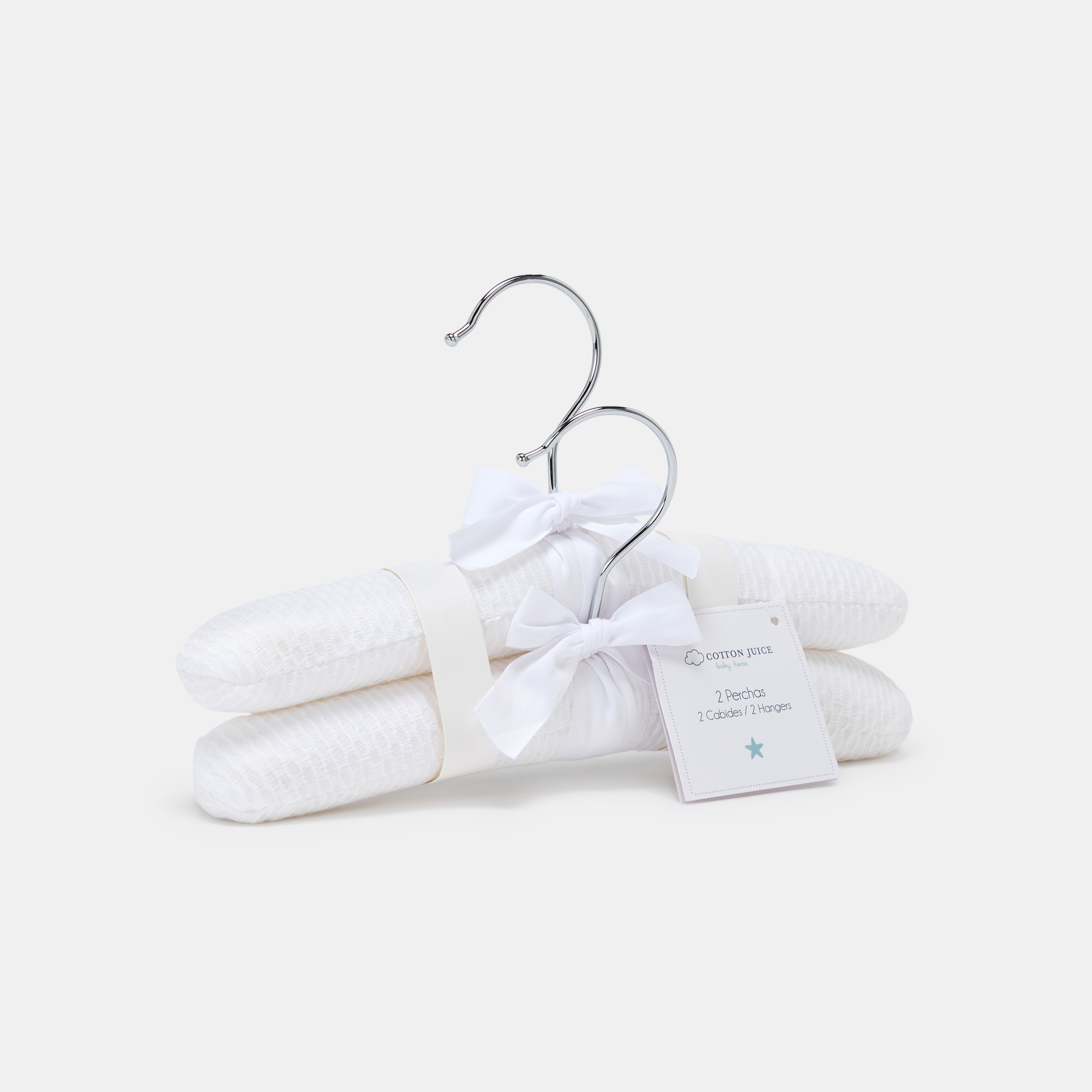 Pack de 3 Cabides de Tecido de Bebé Natural-3