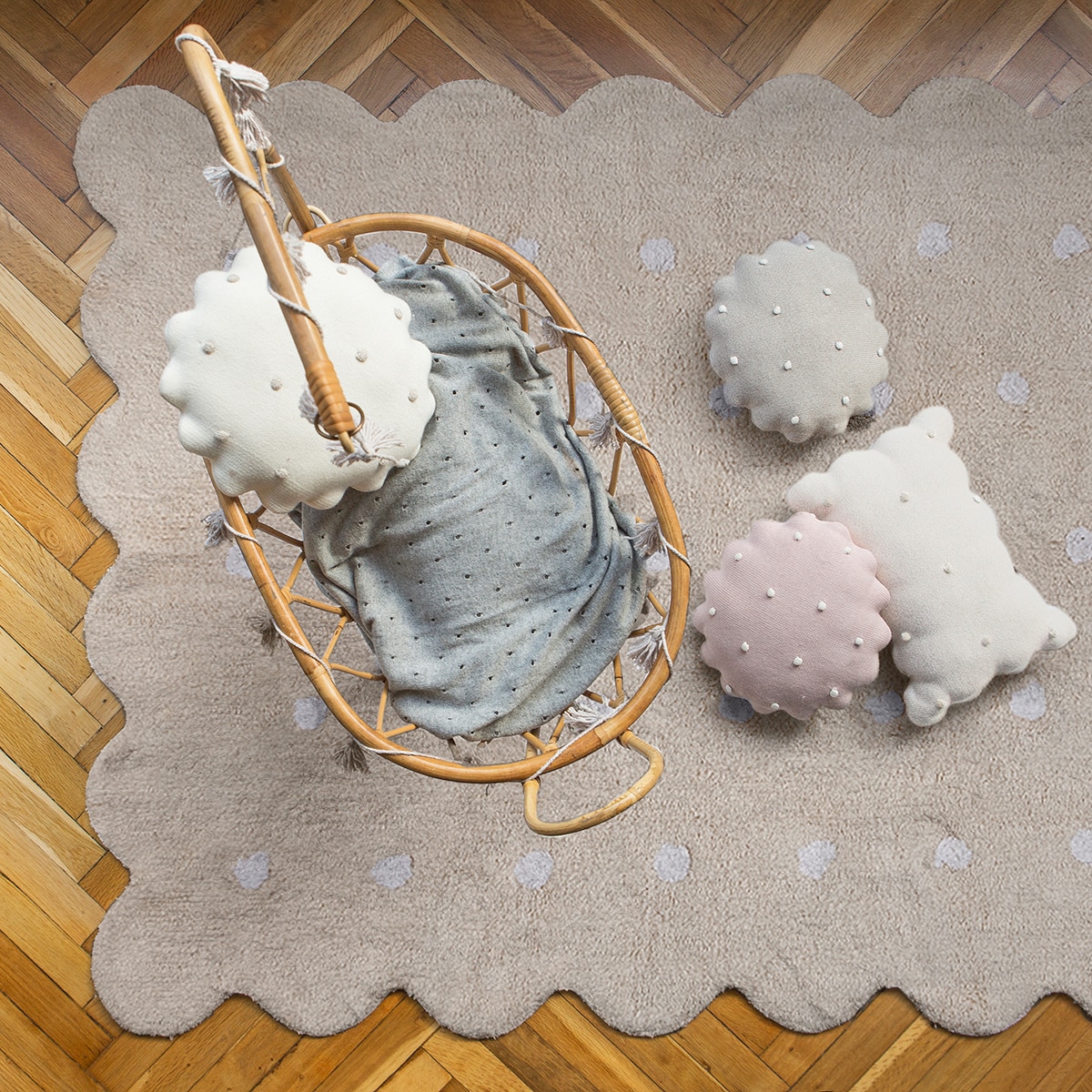 Alfombra lavable de algodón Biscuit Lorena Canals - Beige Beige-2