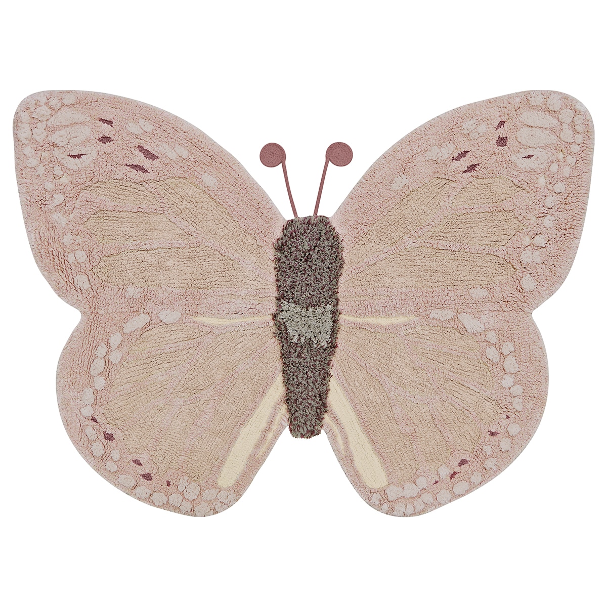 Imagen 0 de Alfombra Lorena Canals lavable de algodón Animal Rug Baby Butterfly Rosa