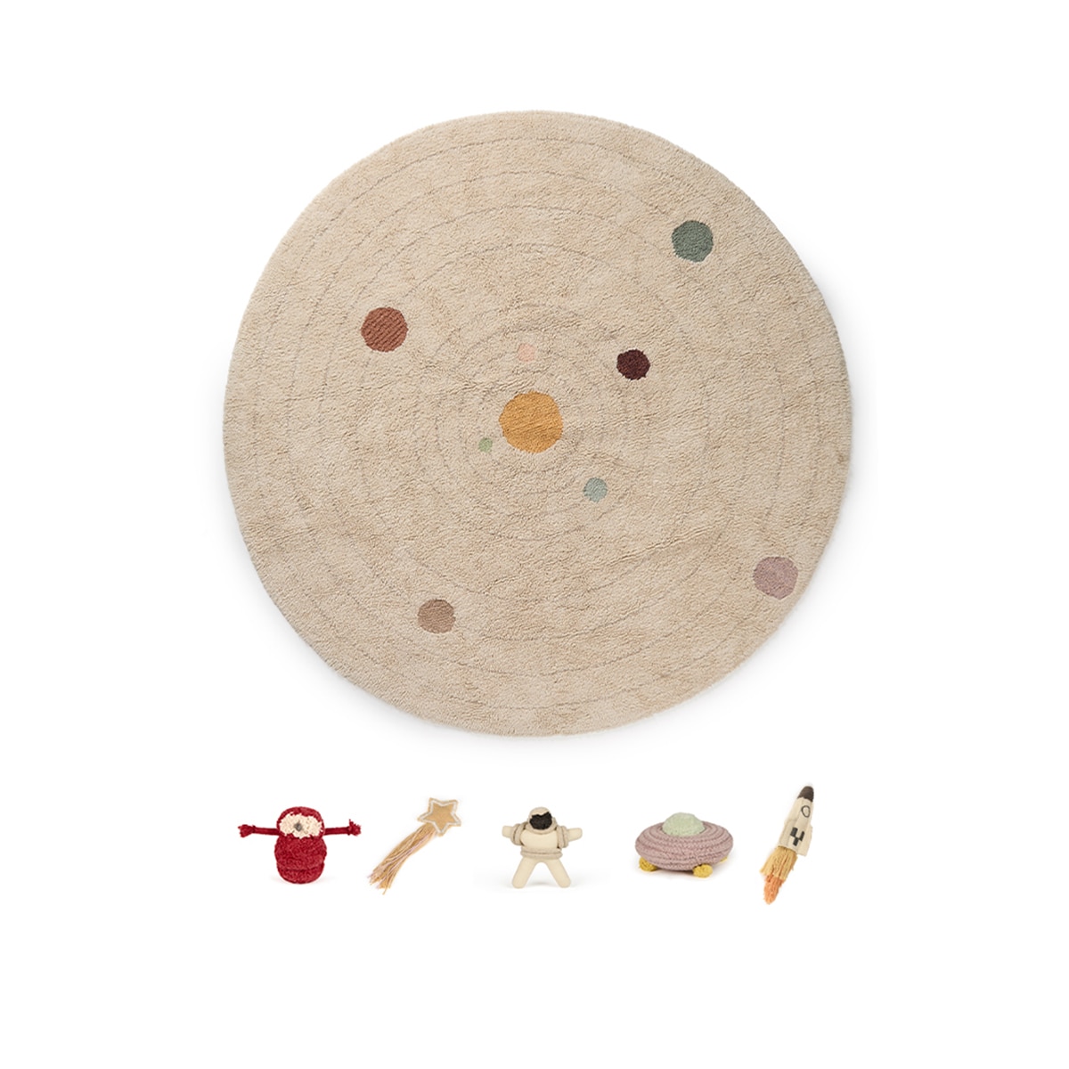 Alfombra de juego Lorena Canals lavable de algodón Solar System - Multicolor Multicolor-1