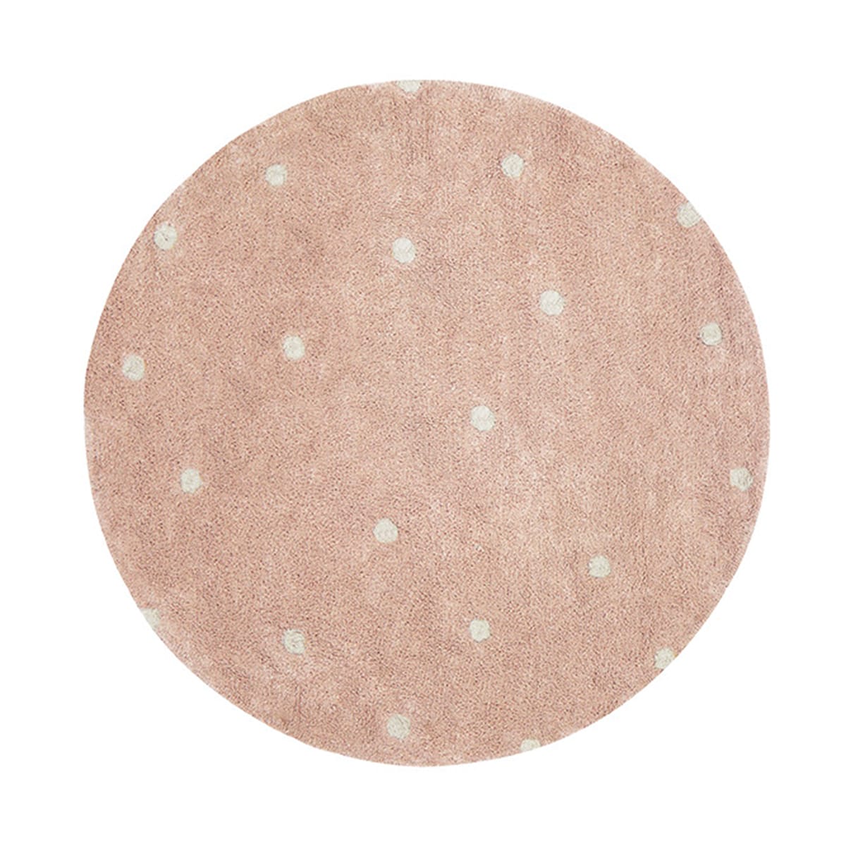 Alfombra Lorena Canals lavable de algodón Round Dot Rosa-1