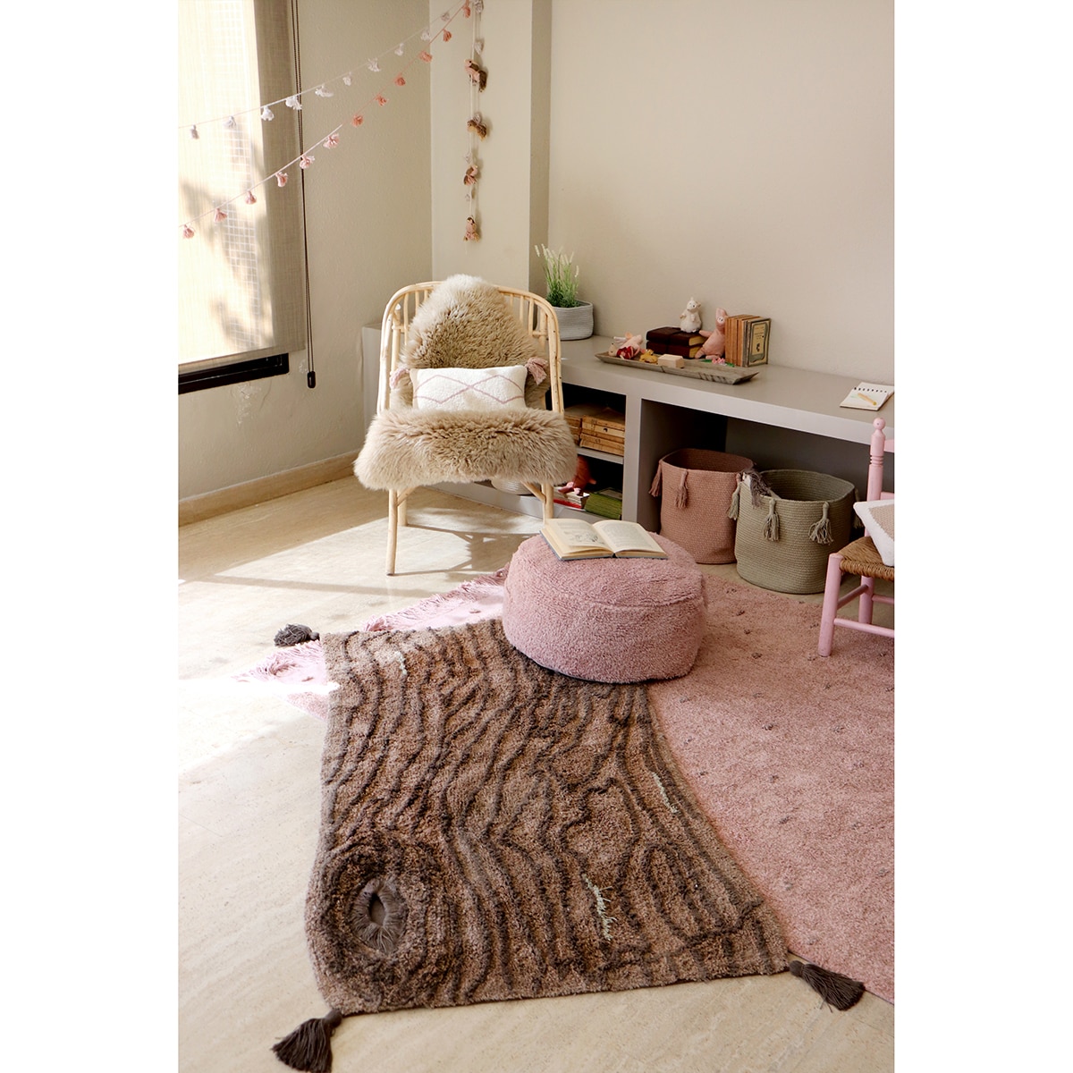 Puff Chill infantil Lorena Canals - Rosa Rosa-2