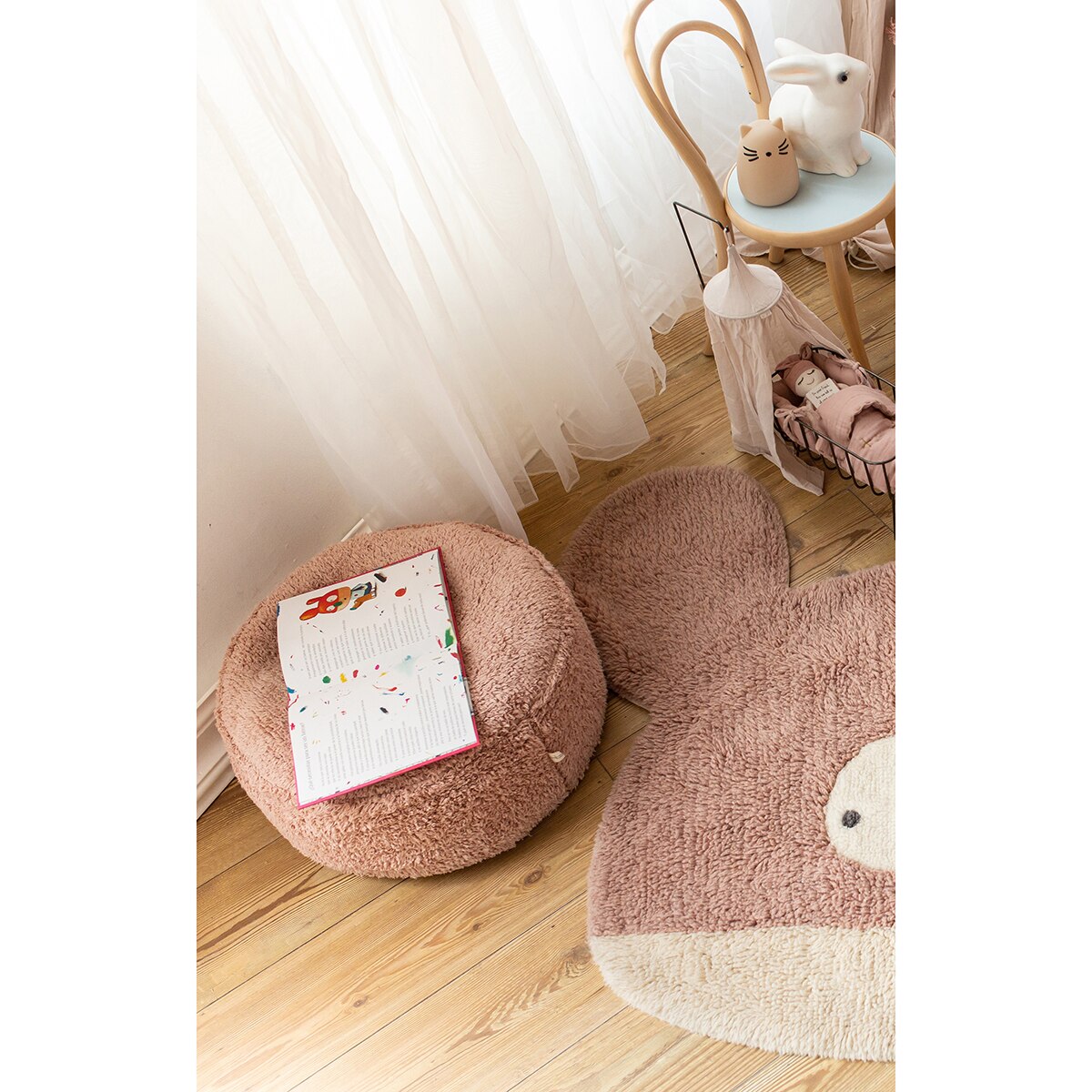 Puff Chill infantil Lorena Canals - Rosa Rosa-3