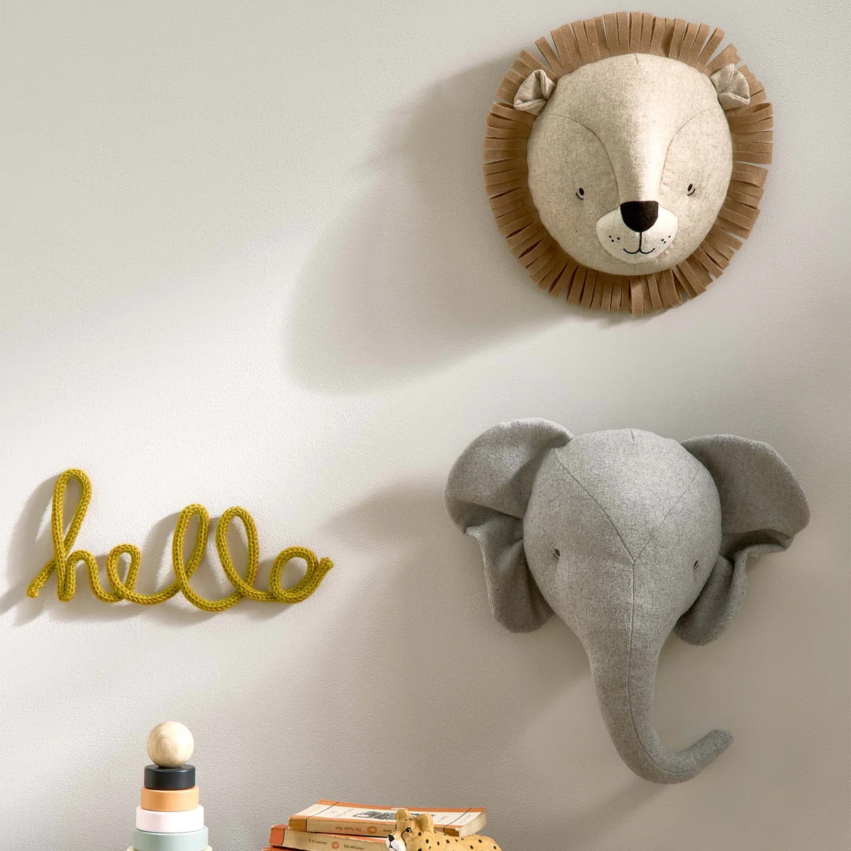 Decoración Mamas and Papas Born to be Wild cabeza de elefante - Gris Gris-2