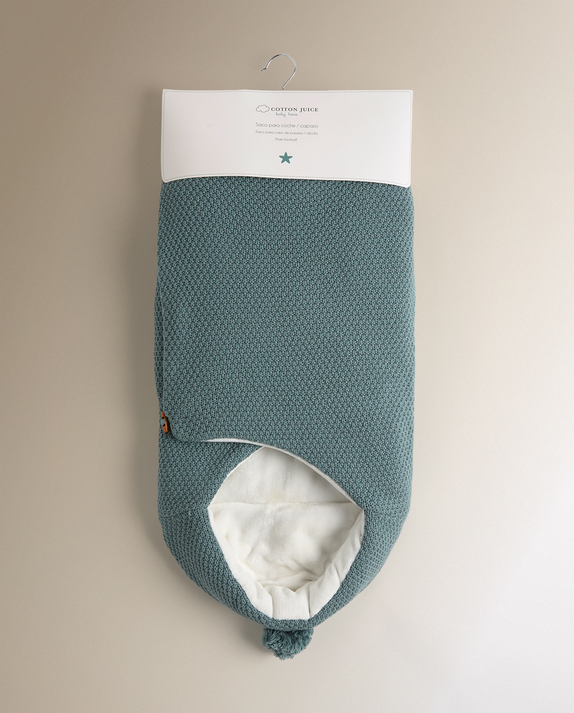 Saco Nana para capazo Cotton Juice Baby Home Básico Tricot - Verde Verde-6