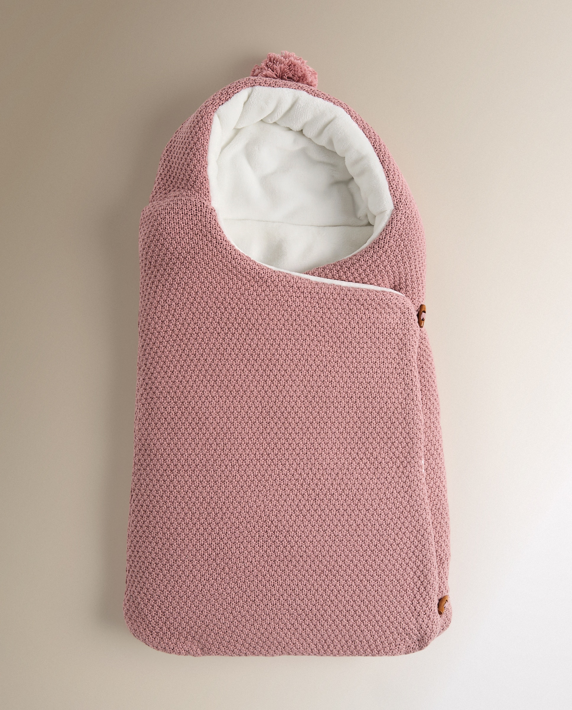 Saco Nana para capazo Cotton Juice Baby Home Básico Tricot - Rosa Rosa-3