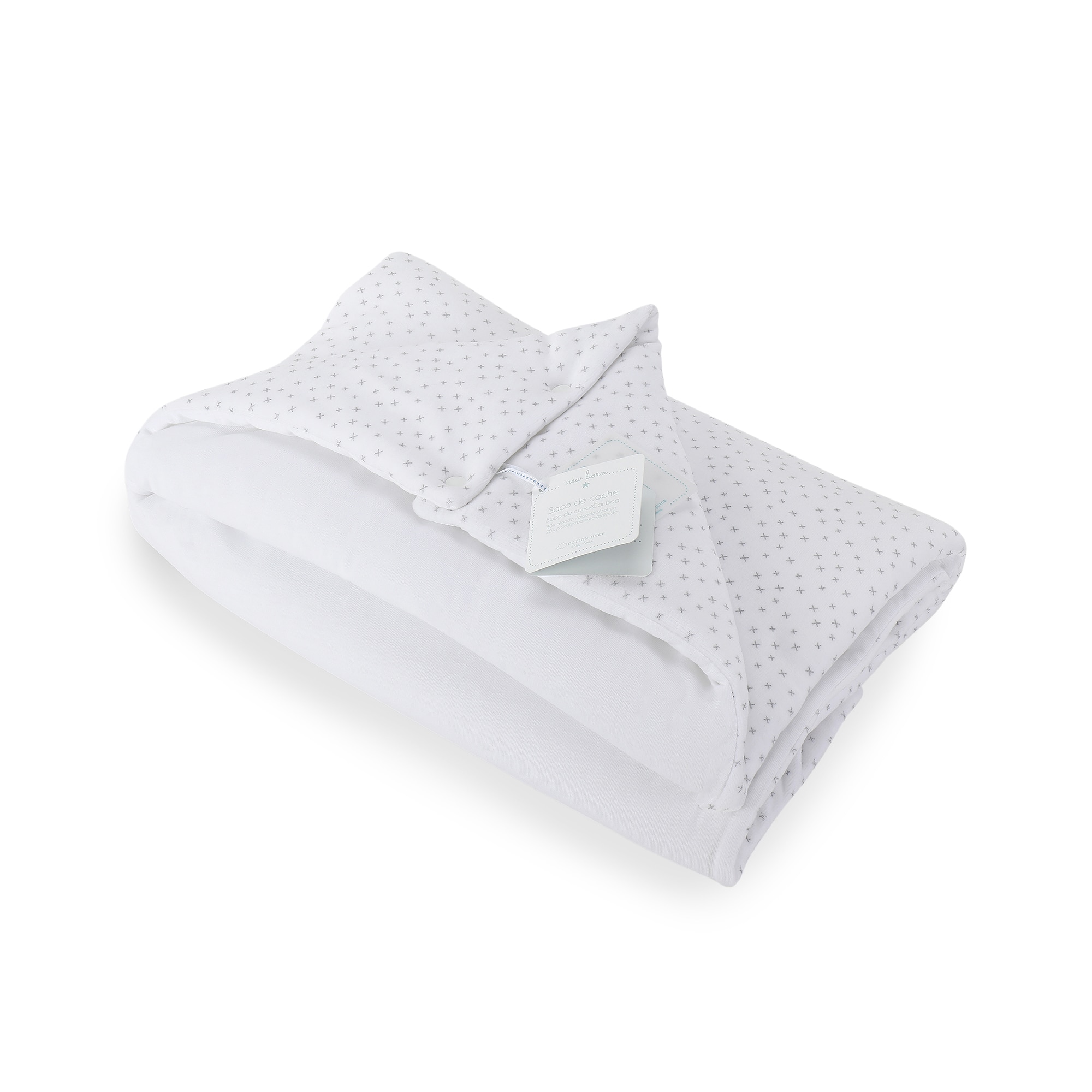 Saco de Dormir New Born Velour para Alcofa Branco-5