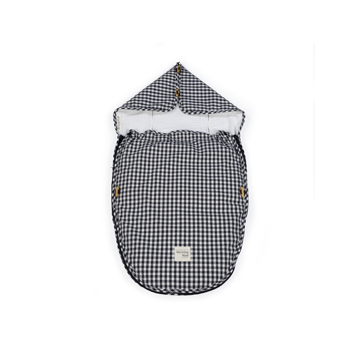 Saco Cuco Walking Mum I Love Vichy 2en1 entretiempo - Negro Negro-1