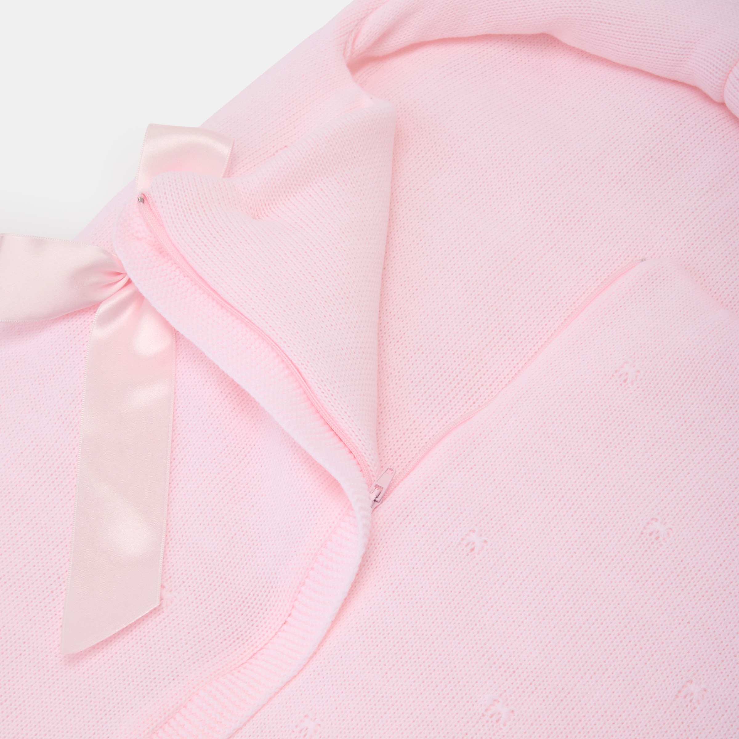 Saco coche Cotton Juice Baby Home capucha Tricot - Rosa claro Rosa claro-3