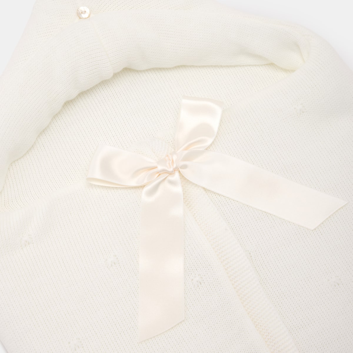 Saco de Carrinho com Capuz de Tricot Cru-4