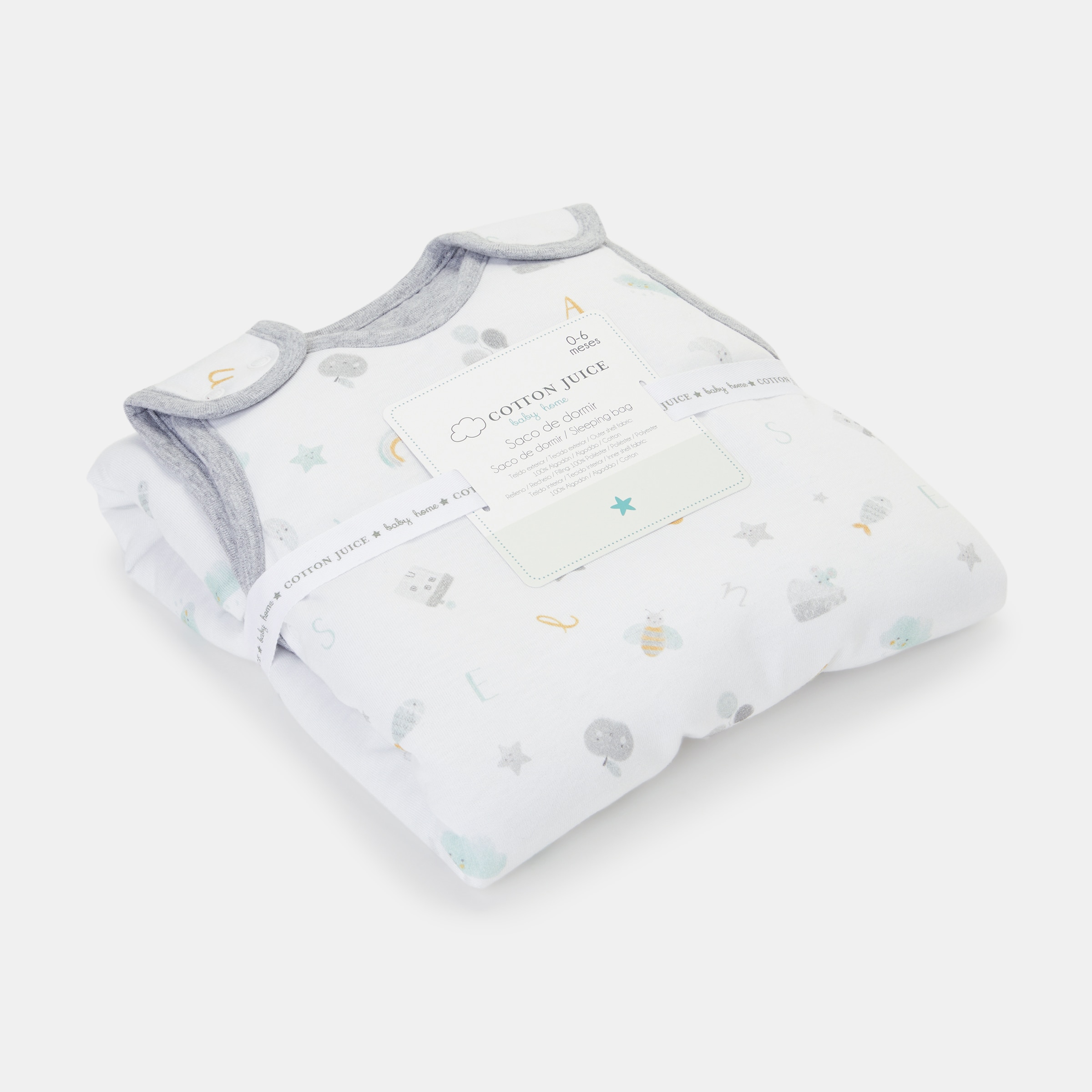 Saco de Dormir Abecedário Tog 2.5 (Disponível em Várias Medidas) Cinzento-3
