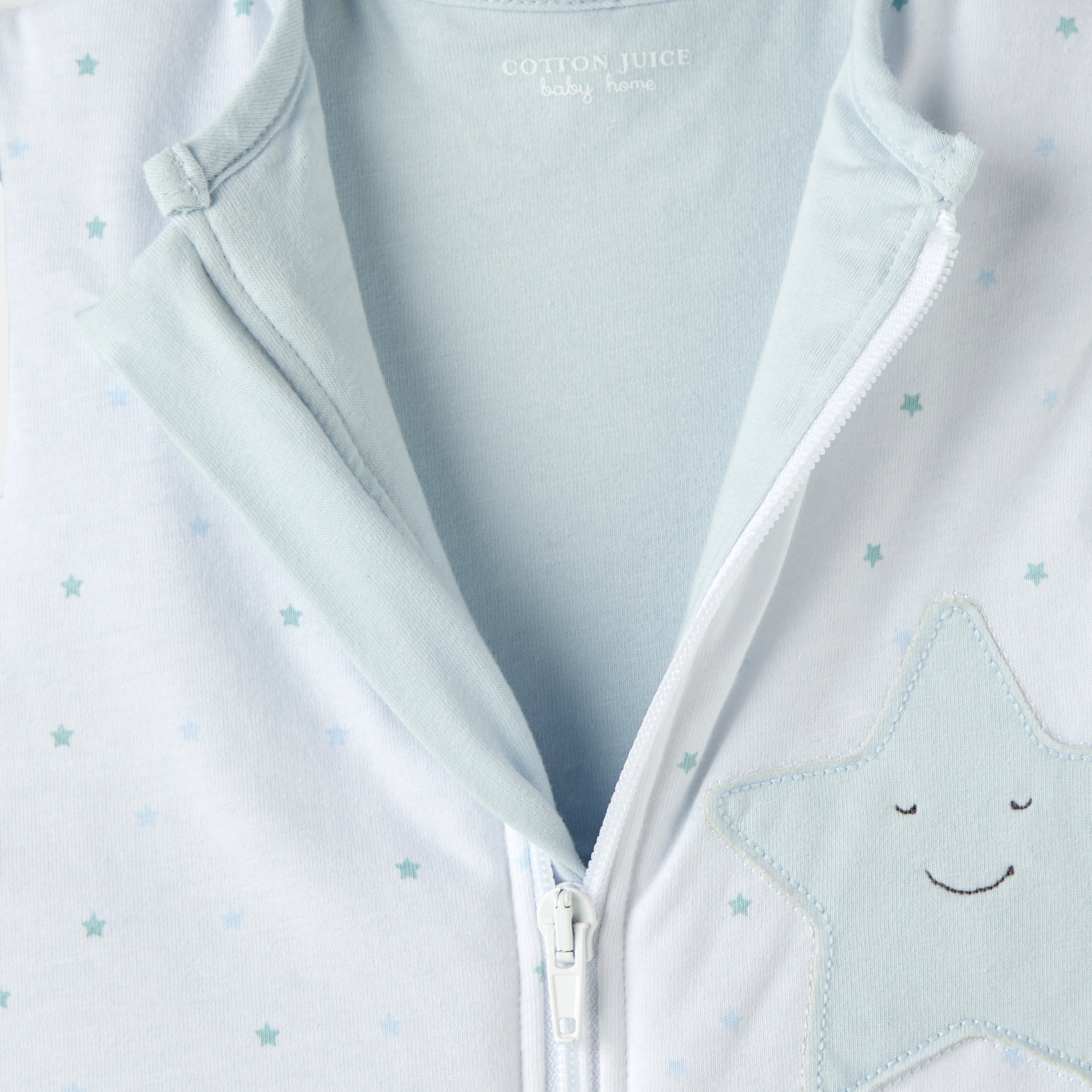 Manta pijama warmy Cotton Juice Baby Home Básico 18-36m estrellas - Azul claro Azul claro-4