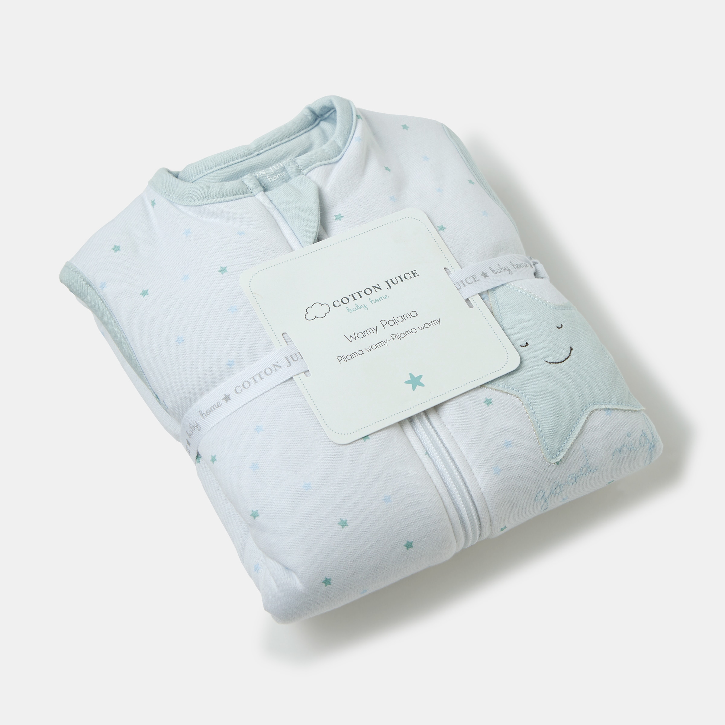 Manta pijama warmy Cotton Juice Baby Home Básico 18-36m estrellas - Azul claro Azul claro-5