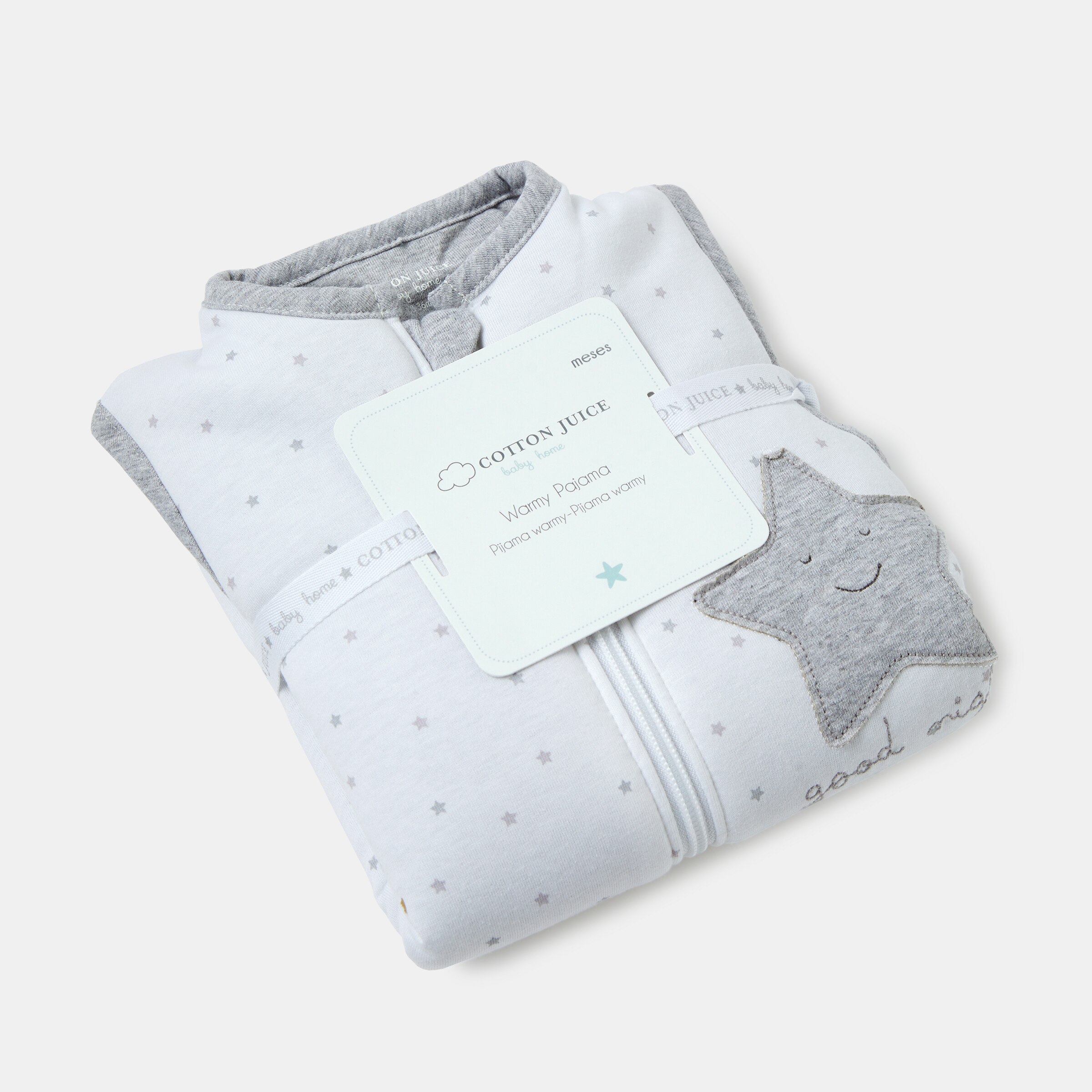 Manta de Pijama Warmy Basic 18-36 m Estrelas Cinzento-5