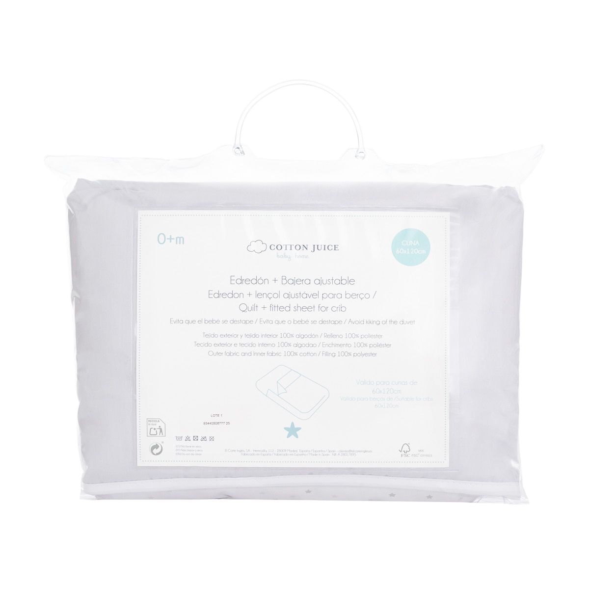 Saco de Edredão Ajustável Cinzento-2