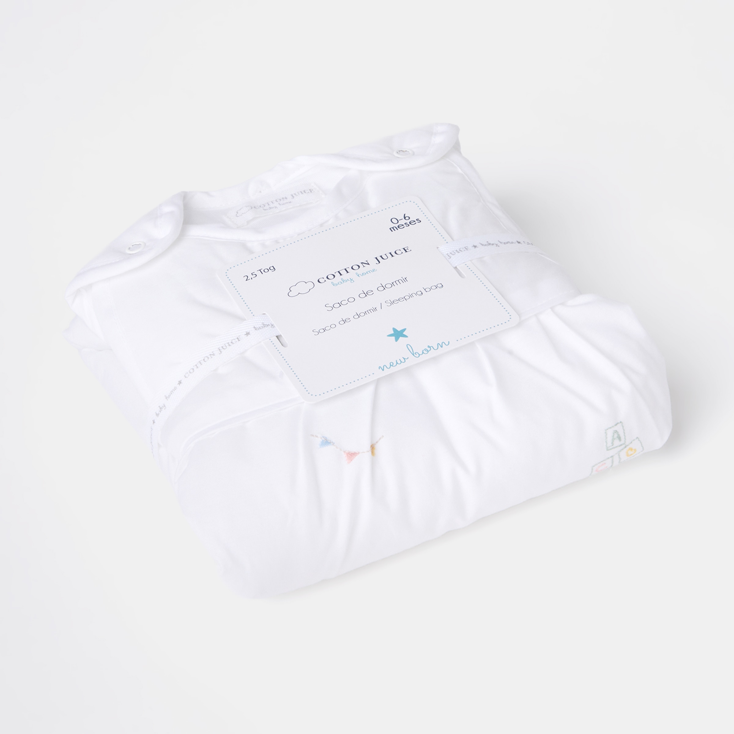 Saco de dormir Cotton Juice Baby Home Clásico Tog 2.5 boradado alta canastilla Multicolor Multicolor-5