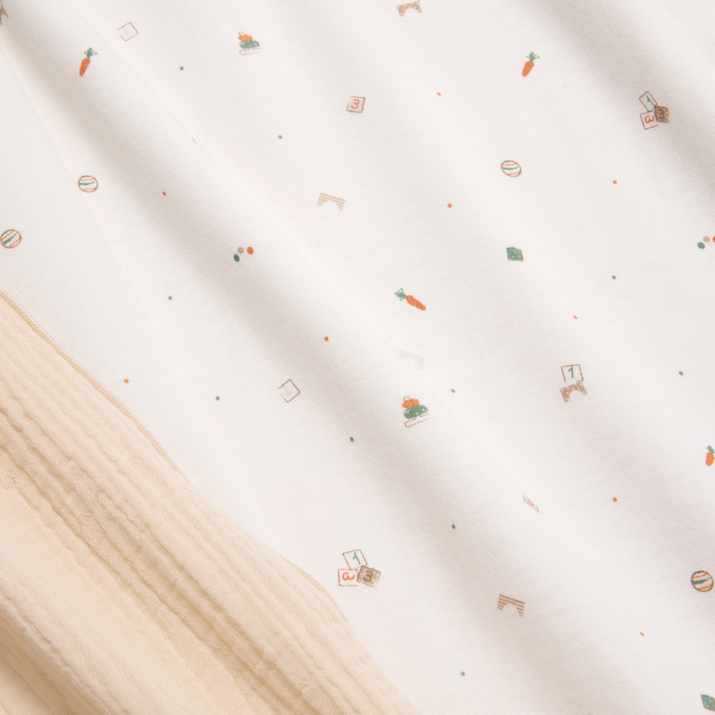 Saco de dormir Cotton Juice Baby Home colección Sésamo, muselina bordada Conejitos Tog 1.0 (disponible en varias tallas) - Natural Natural-4