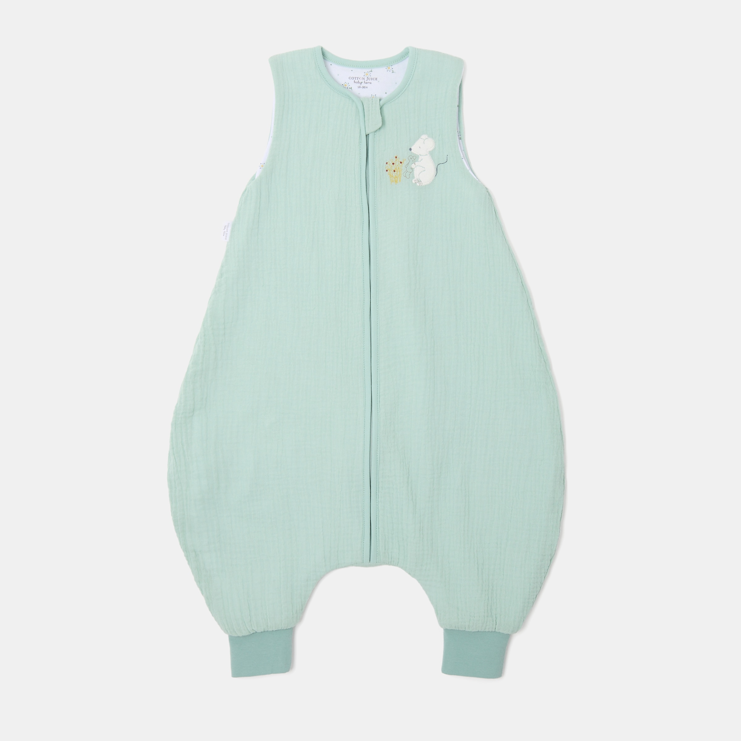 Imagem 0 de Manta pijama fresh Cotton Juice Baby Home coleção Sésamo com ratinhos jardineiros Tog 1.0