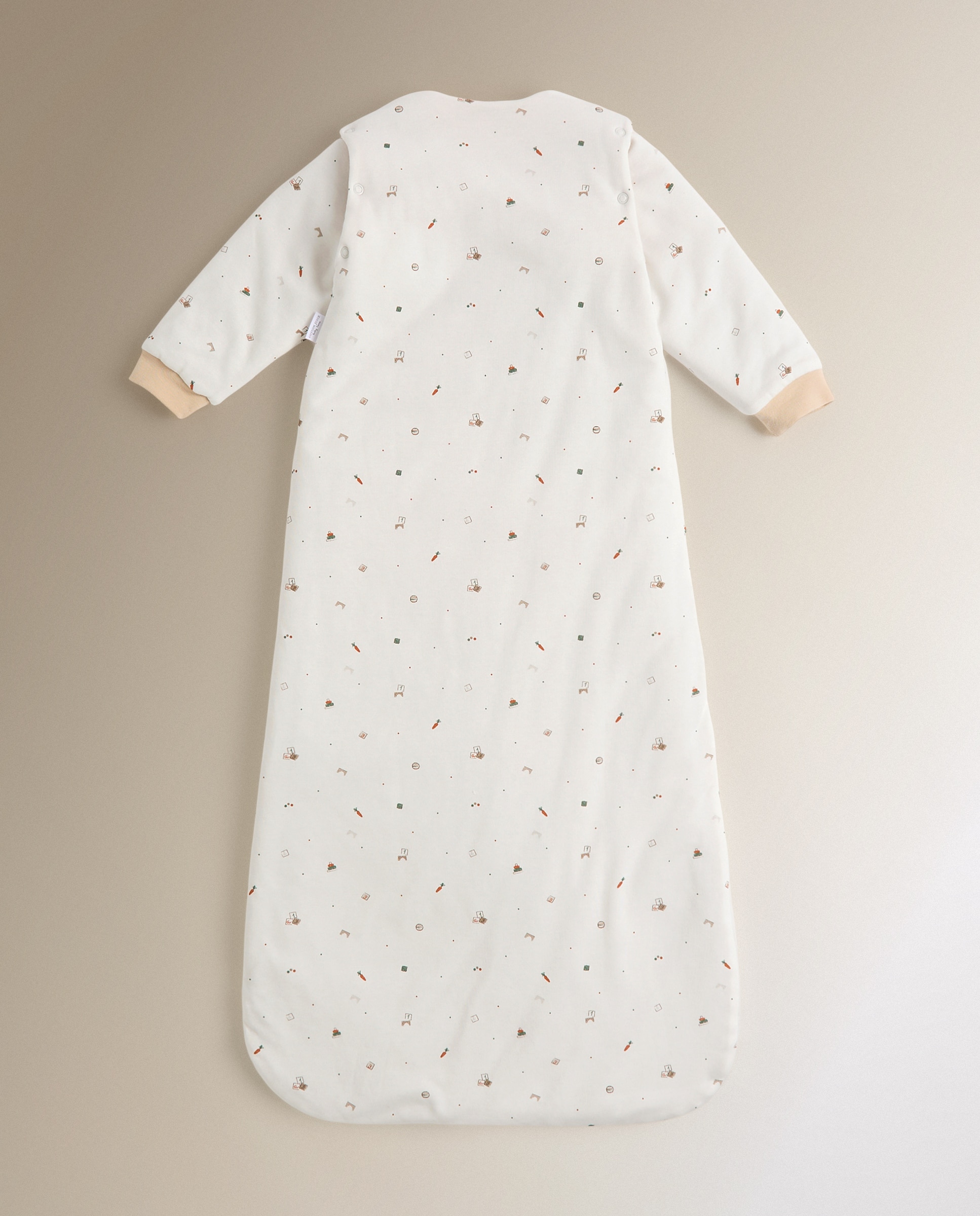 Manta pijama Warmy con mangas Cotton Juice Baby Home Sésamo Conejitos TOG 2.5 - Natural Natural-2