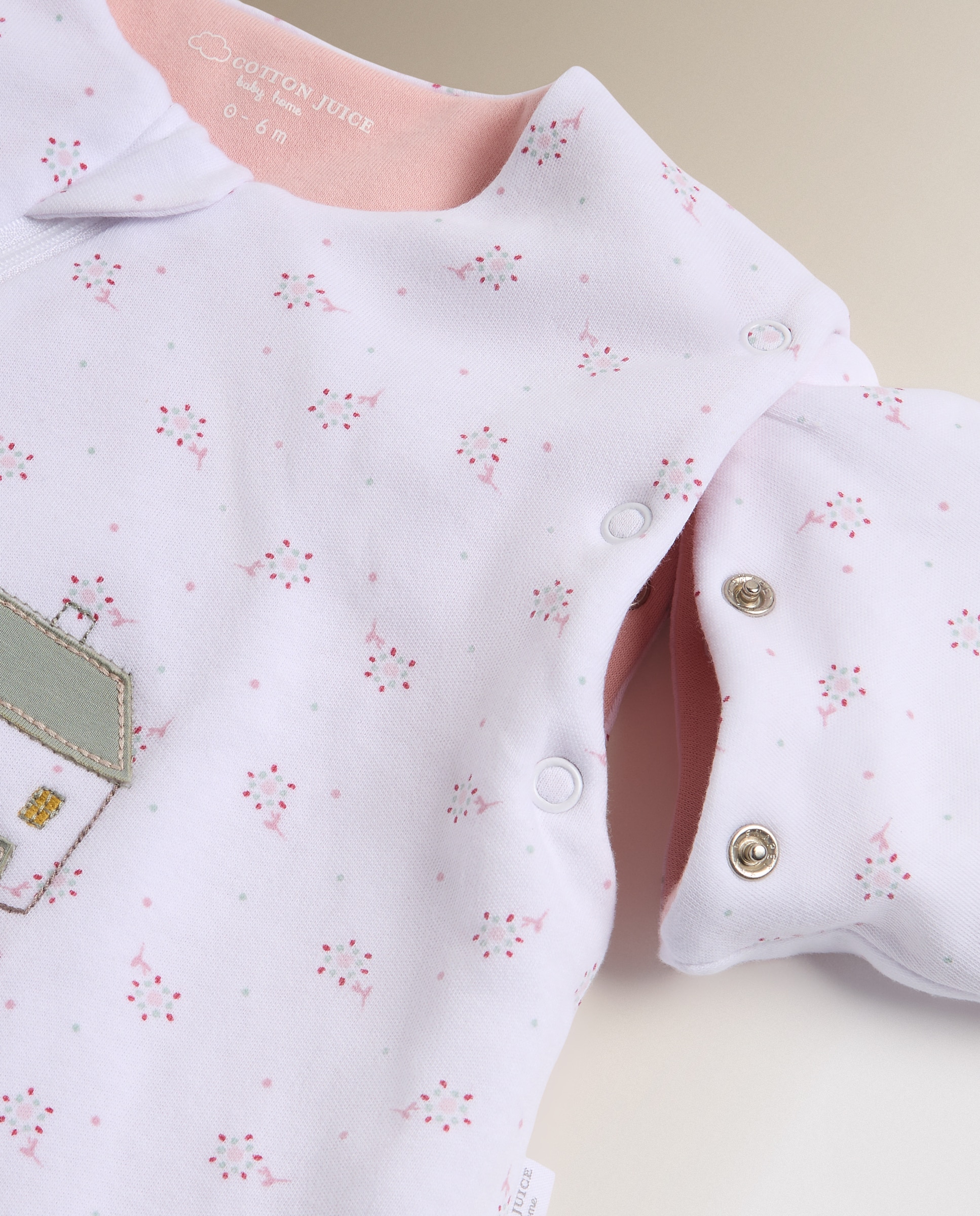Saco de Dormir com Mangas Sésamo Flores TOG 2.5 Rosa antigo-4