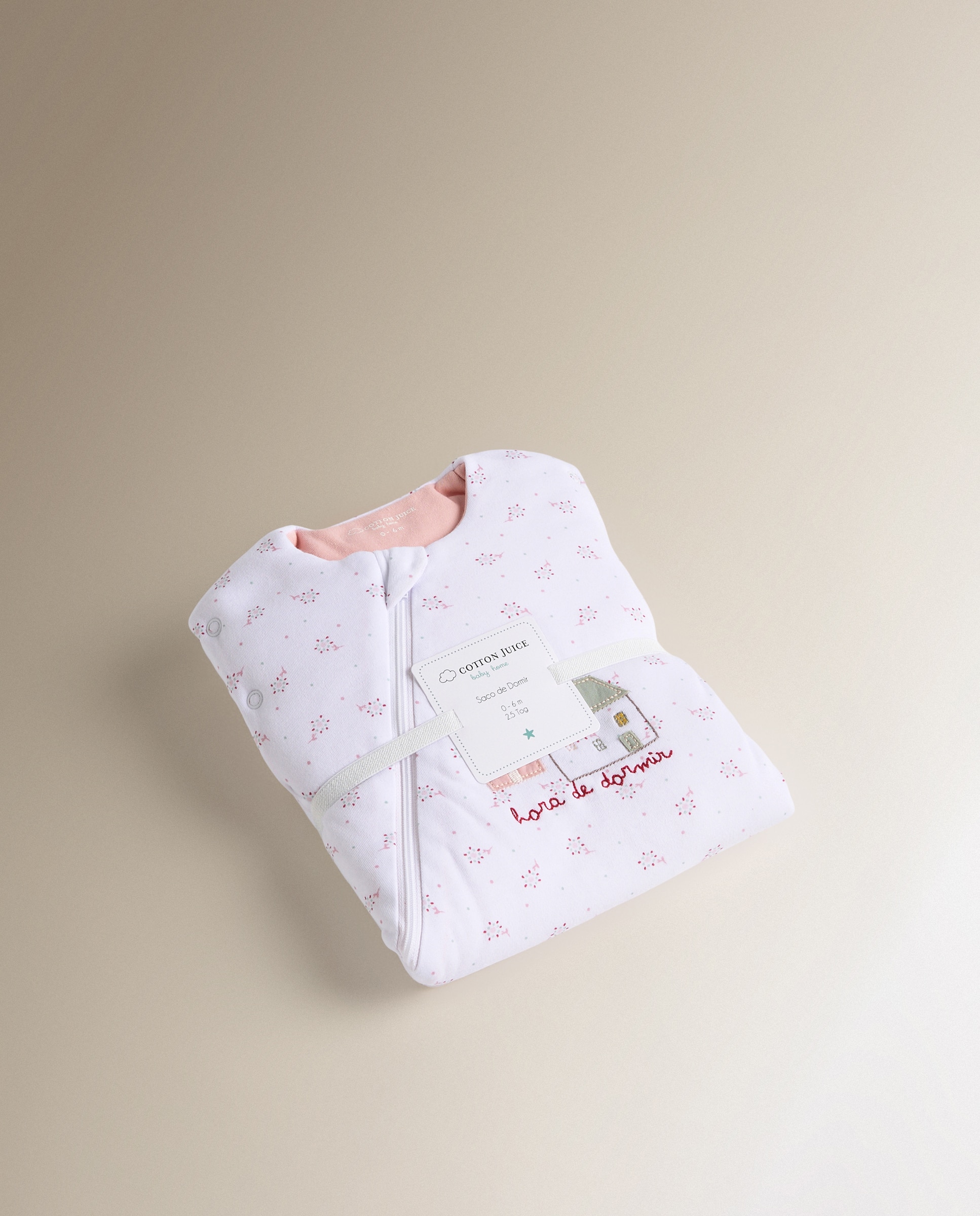 Saco de Dormir com Mangas Sésamo Flores TOG 2.5 Rosa antigo-5