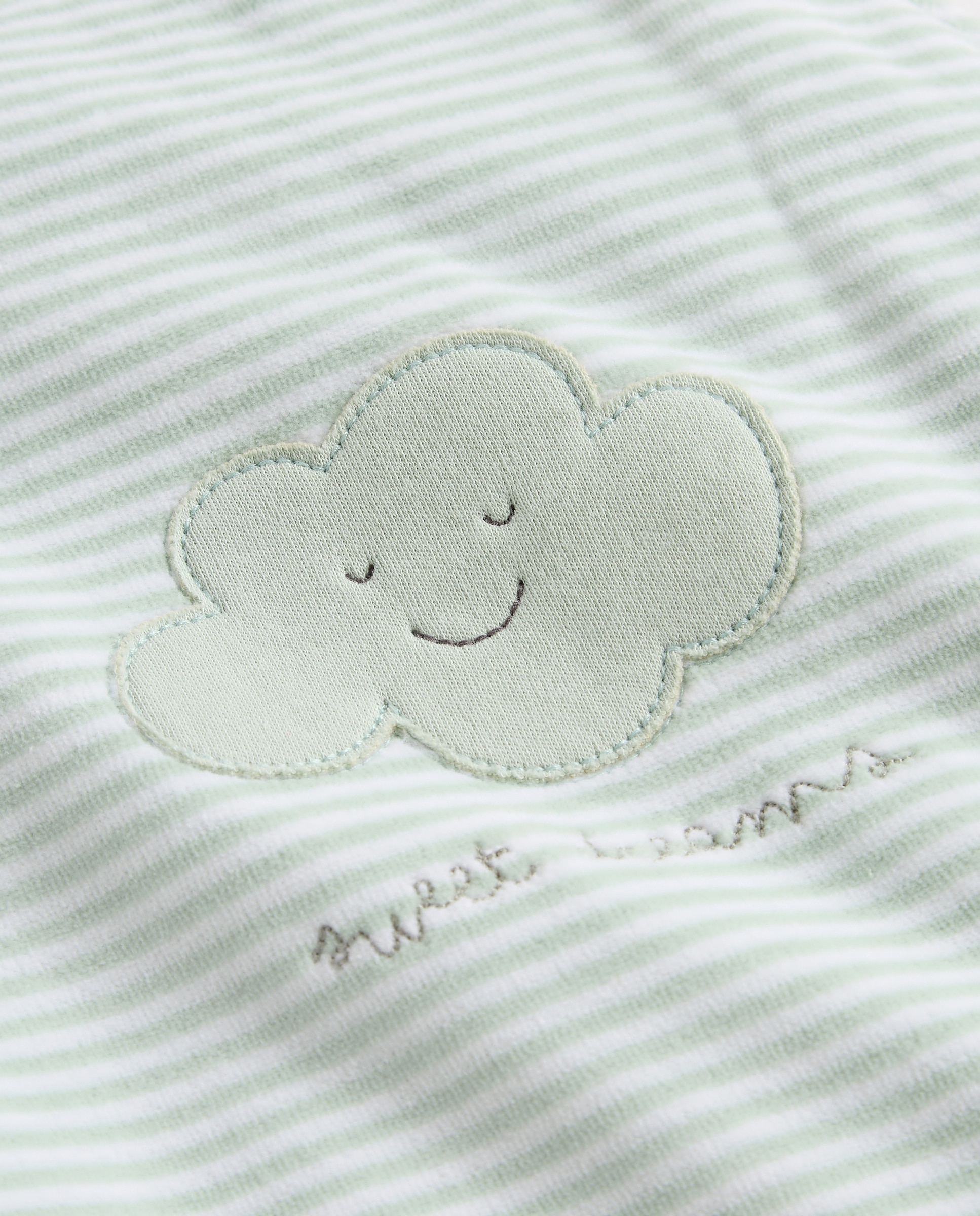 Saco de Dormir Velour Riscas Nuvem TOG 2.5 Verde Mint-4