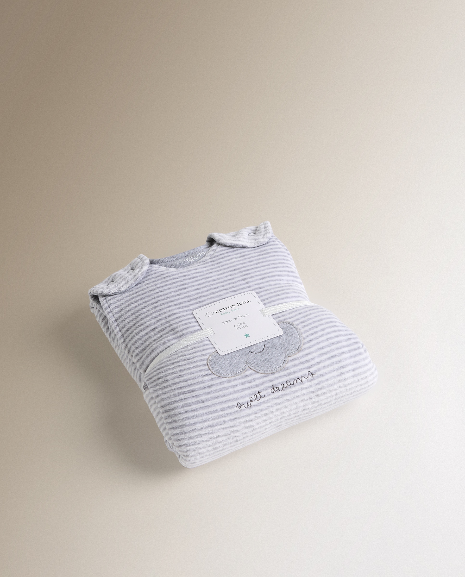Saco de dormir Cotton Juice Baby Home Abecedario TOG 1.0 - Gris claro Gris claro-5