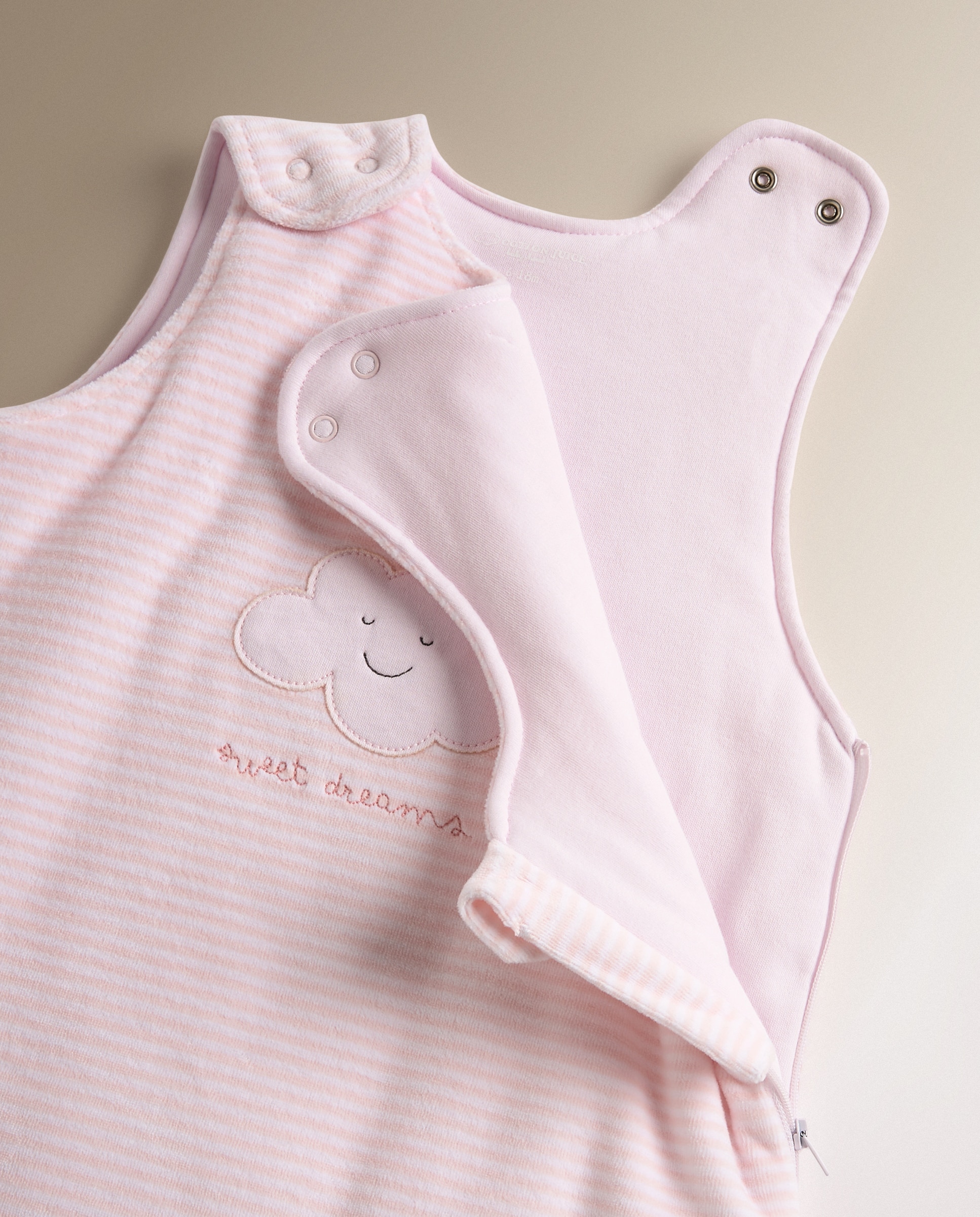 Saco de dormir Cotton Juice Baby Home Abecedario TOG 2.5 - Rosa claro Rosa claro-3