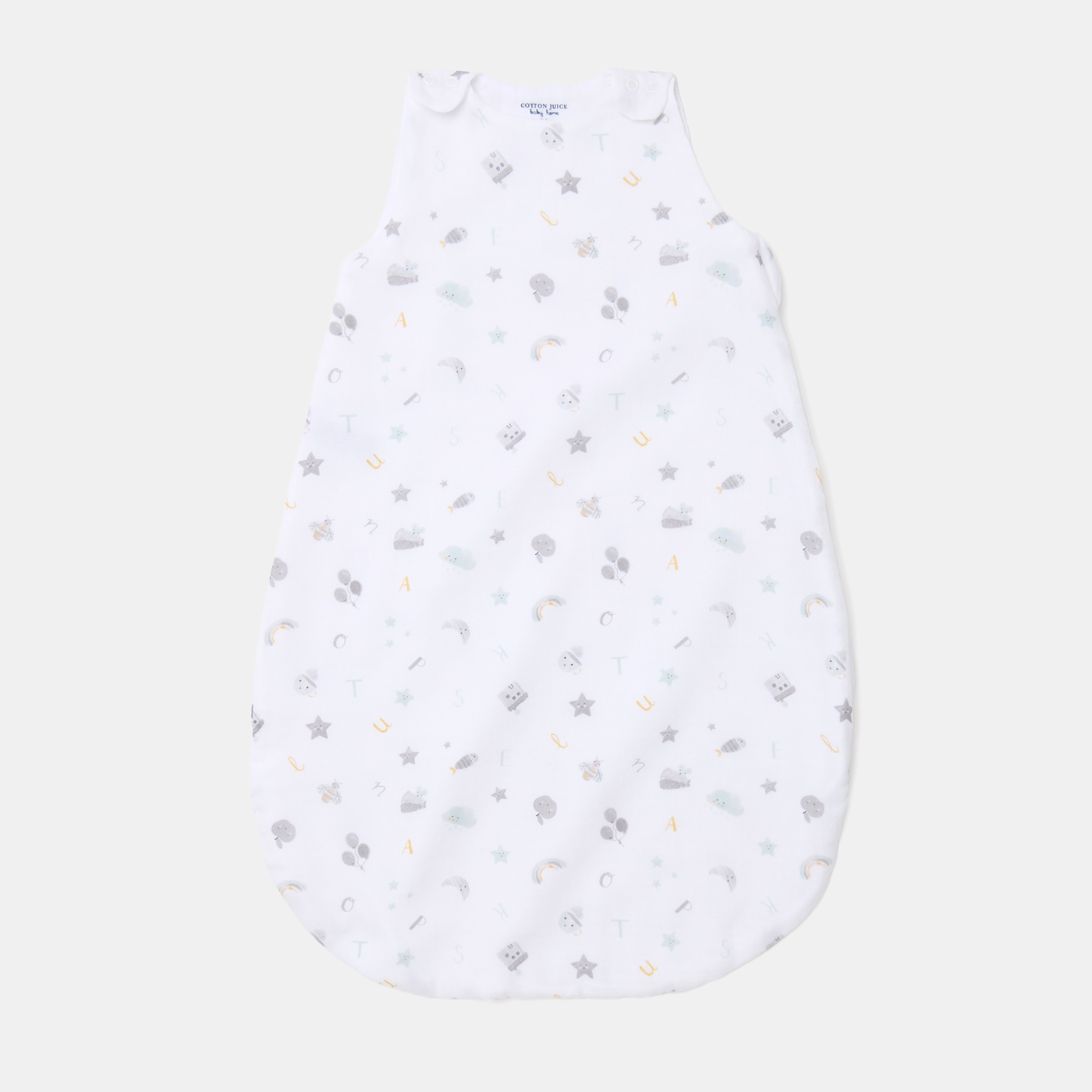 Imagem 0 de Saco de dormir com mangas Cotton Juice Baby Home Sésamo Flores TOG 2.5