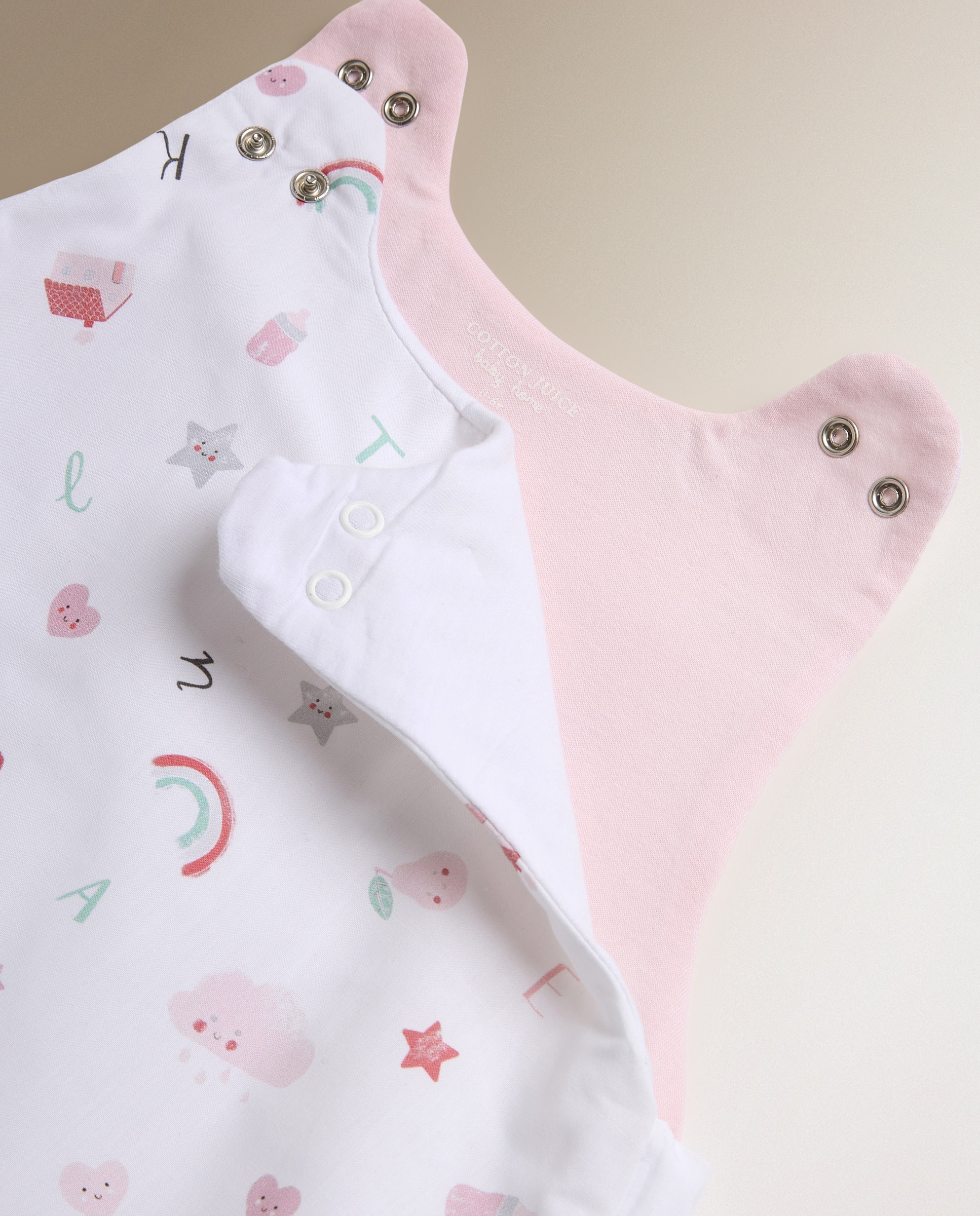 Saco de Dormir Abecedário TOG 2.5 Rosa-claro-3
