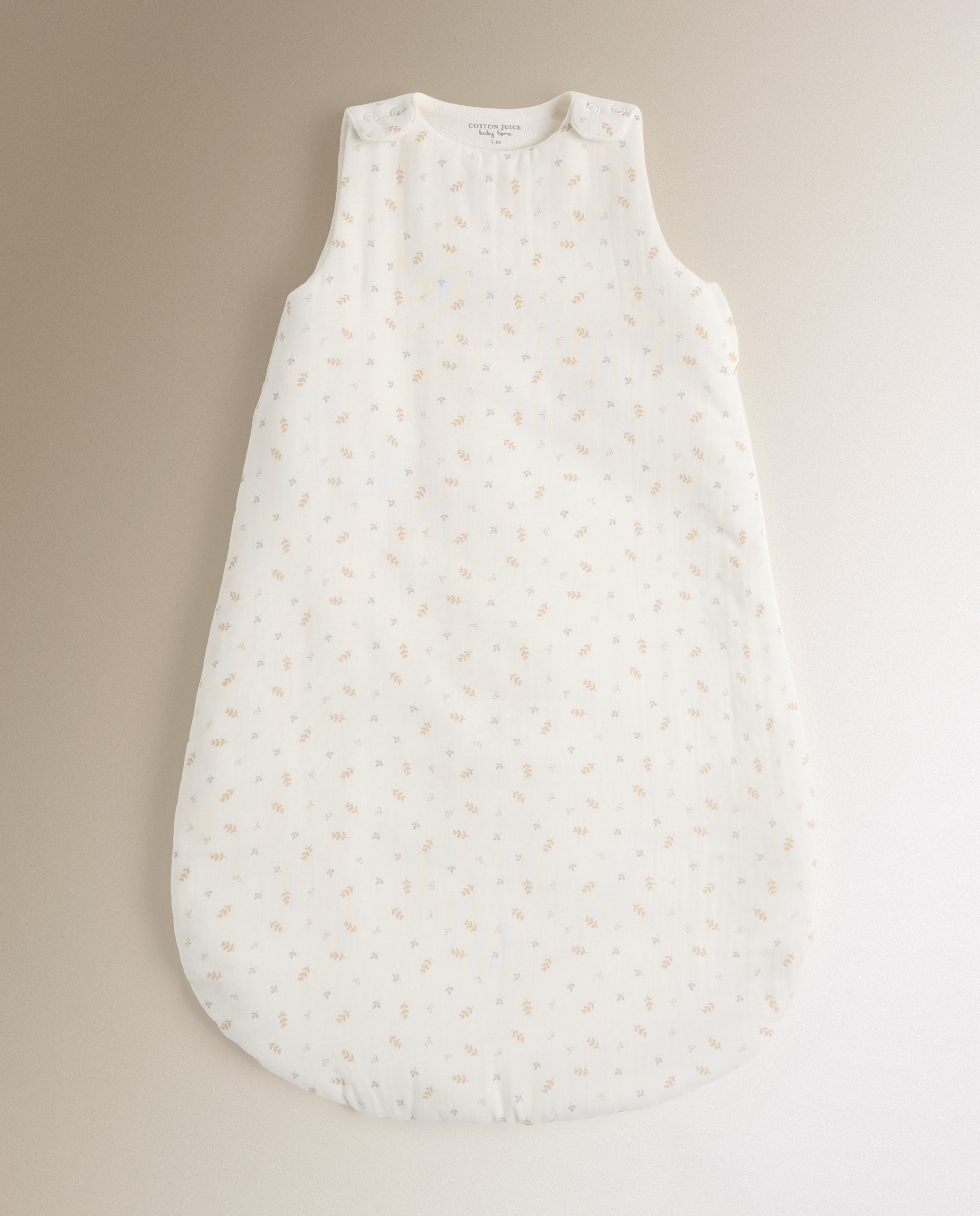 Imagen 0 de Saco de dormir Cotton Juice Baby Home Petitsilvestre Hojitas Tog 2.5 Multicolor