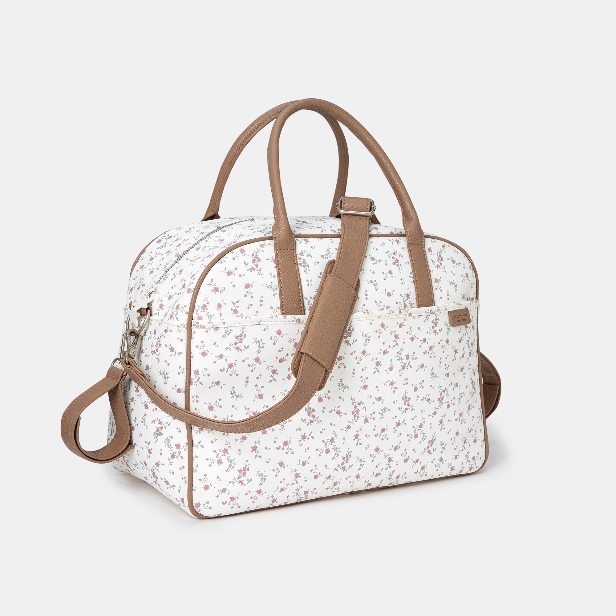 Mala Weekender Polipele Flores Rosa-2