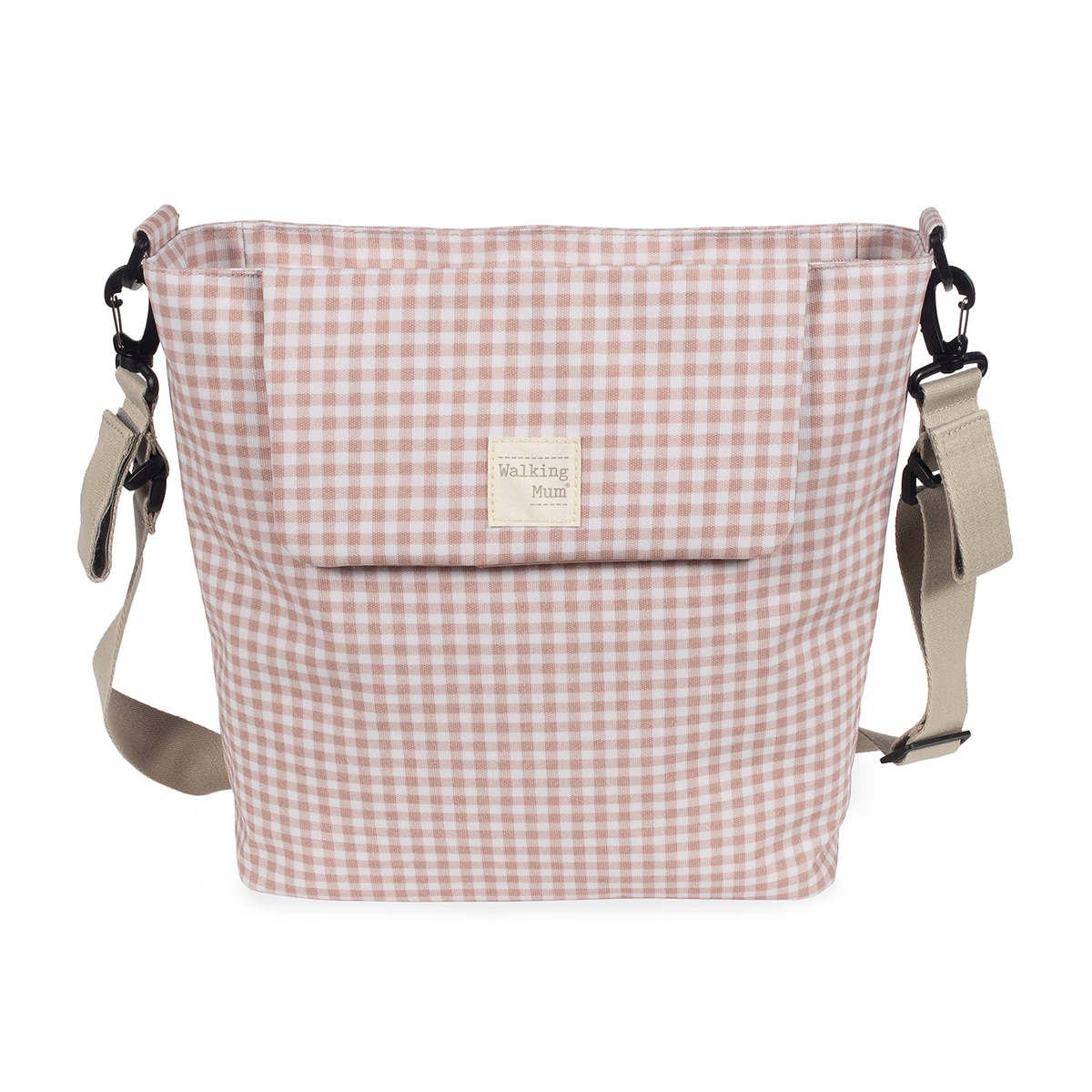 Bolso Canastilla Walking Mum I Love Vichy - Rosa Rosa-3