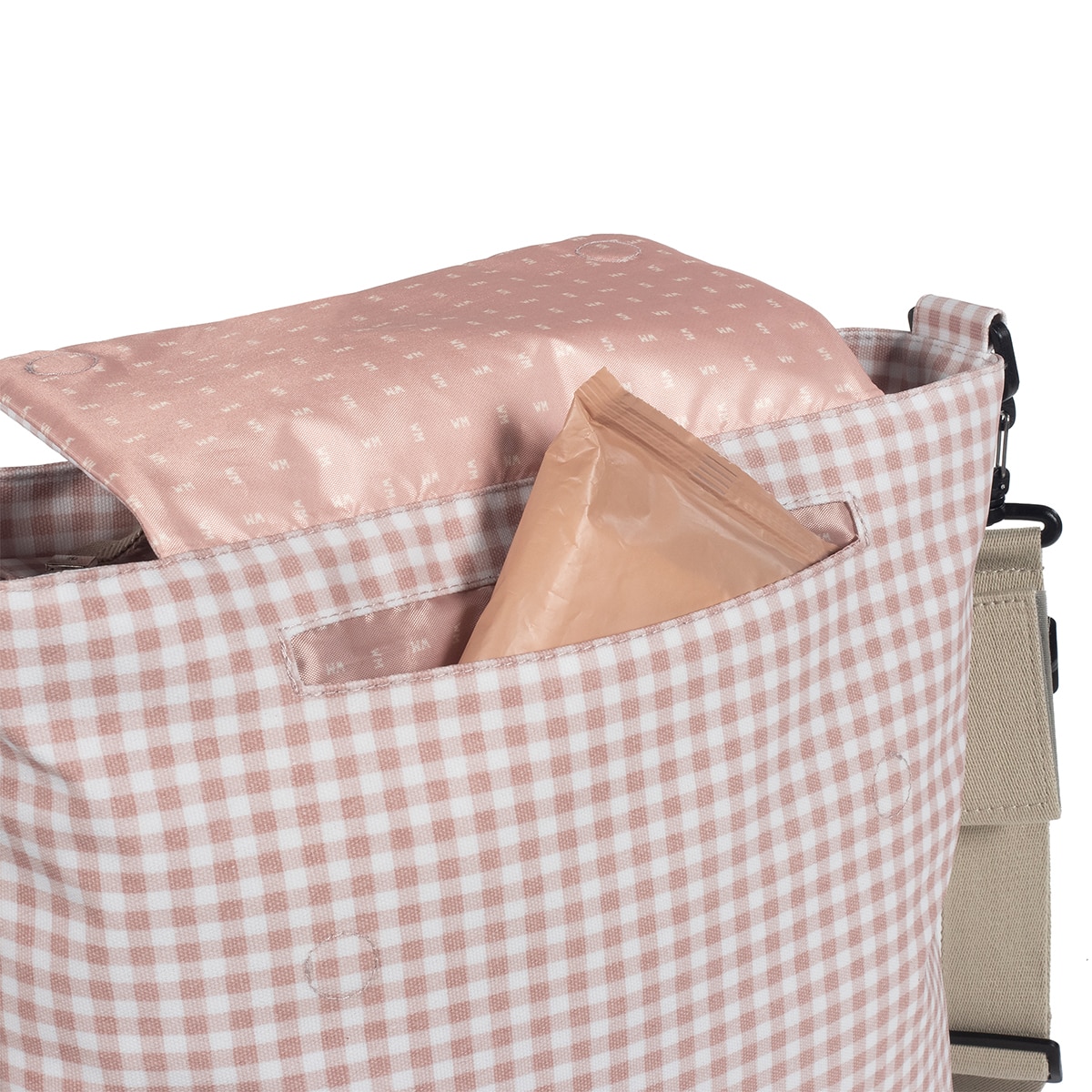 Bolso Canastilla Walking Mum I Love Vichy - Rosa Rosa-5
