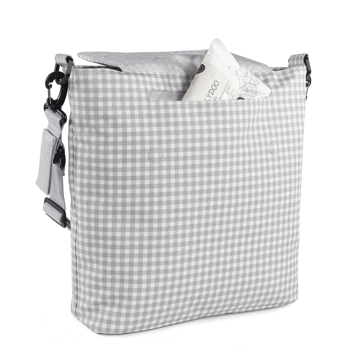 Bolso Canastilla Walking Mum I Love Vichy - Gris Gris-5