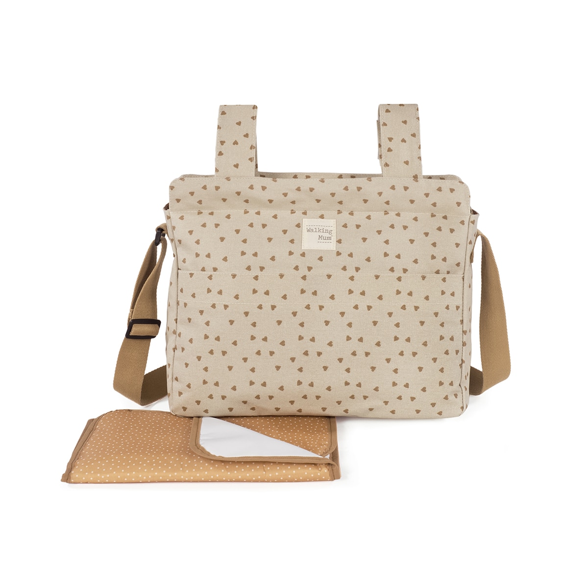 Walking Mum - Bolso Canastilla Walking Mum Poppy corazones.