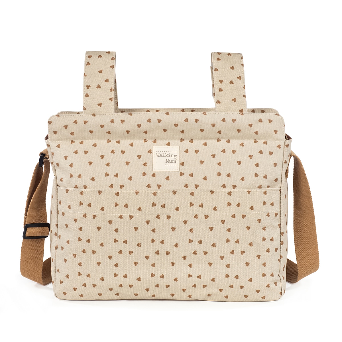 Bolso Canastilla Walking Mum Poppy corazones Teja Teja-2