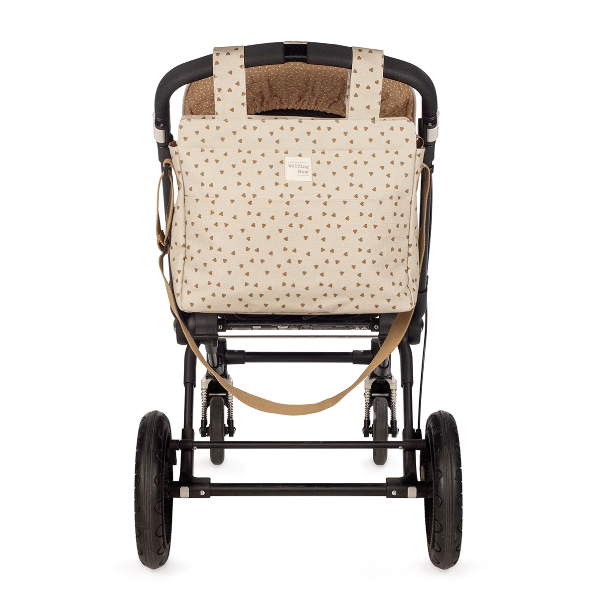 Bolso Canastilla Walking Mum Poppy corazones Teja Teja-11
