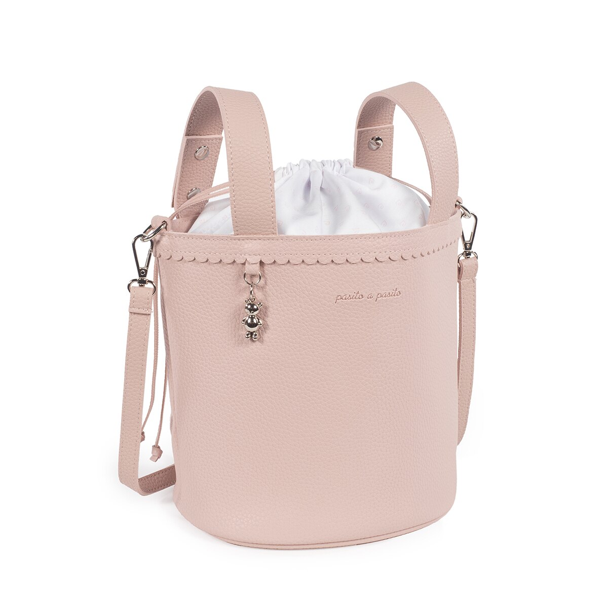 Bolso Bucket Pasito a Pasito Icon - Rosa Rosa-5